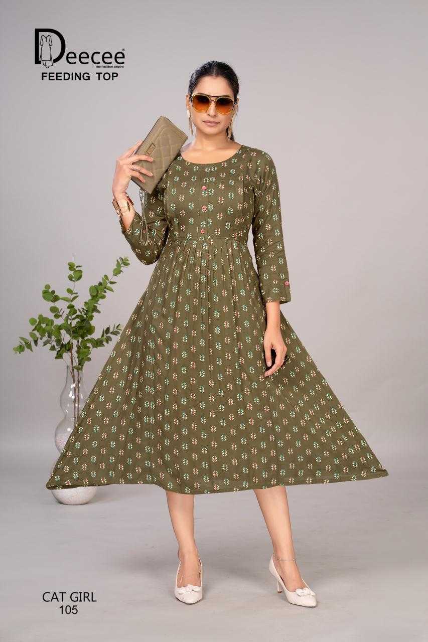 Ynf Rayon RIN190 DEECEE-CAT-GIRL Setwise Collections Wholesale Gowns Catalogs Manufacturer