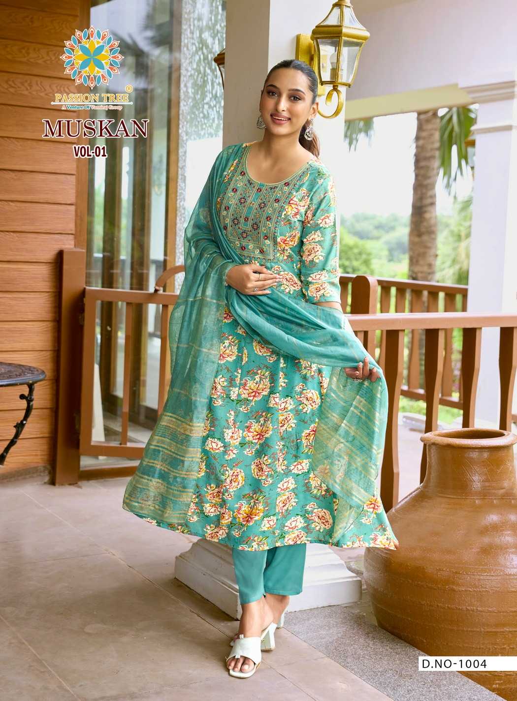 Ynf Rayon RIN190 PASSION TREE-MUSKAN VOL 1 Setwise Collections Wholesale Gowns Catalogs Manufacturer