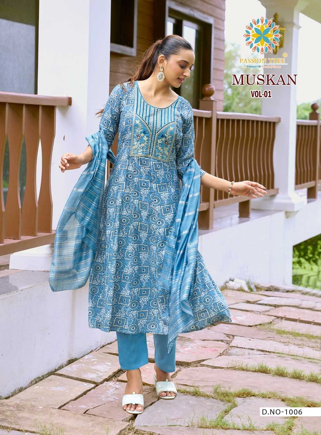 Ynf Rayon RIN190 PASSION TREE-MUSKAN VOL 1 Setwise Collections Wholesale Gowns Catalogs Manufacturer