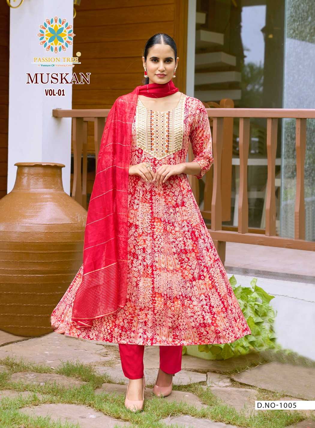 Ynf Rayon RIN190 PASSION TREE-MUSKAN VOL 1 Setwise Collections Wholesale Gowns Catalogs Manufacturer