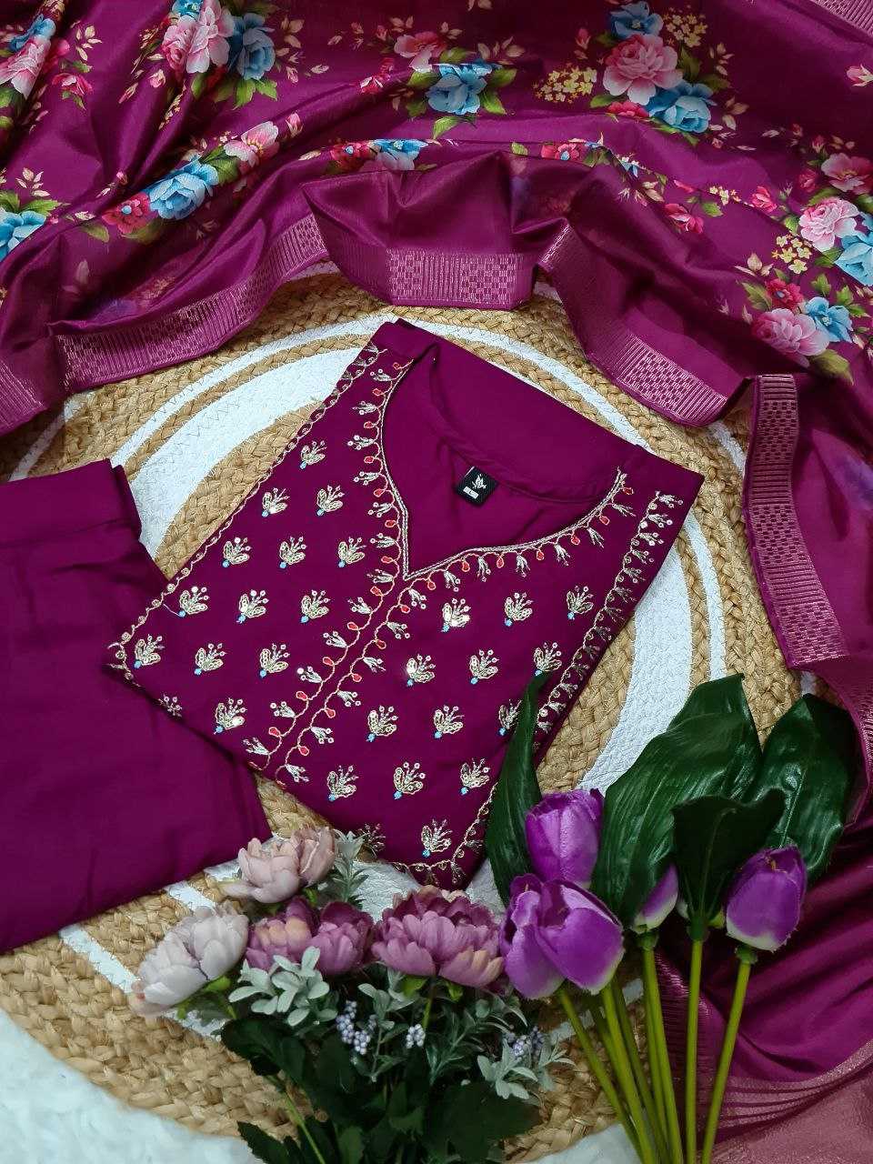 Ynf Reyon Cotton KESH529 MYRA Suits & Dresses Wholesale Ladies Suits Embroidery Suits Palazzo Suit Party wear suits Manufacturer