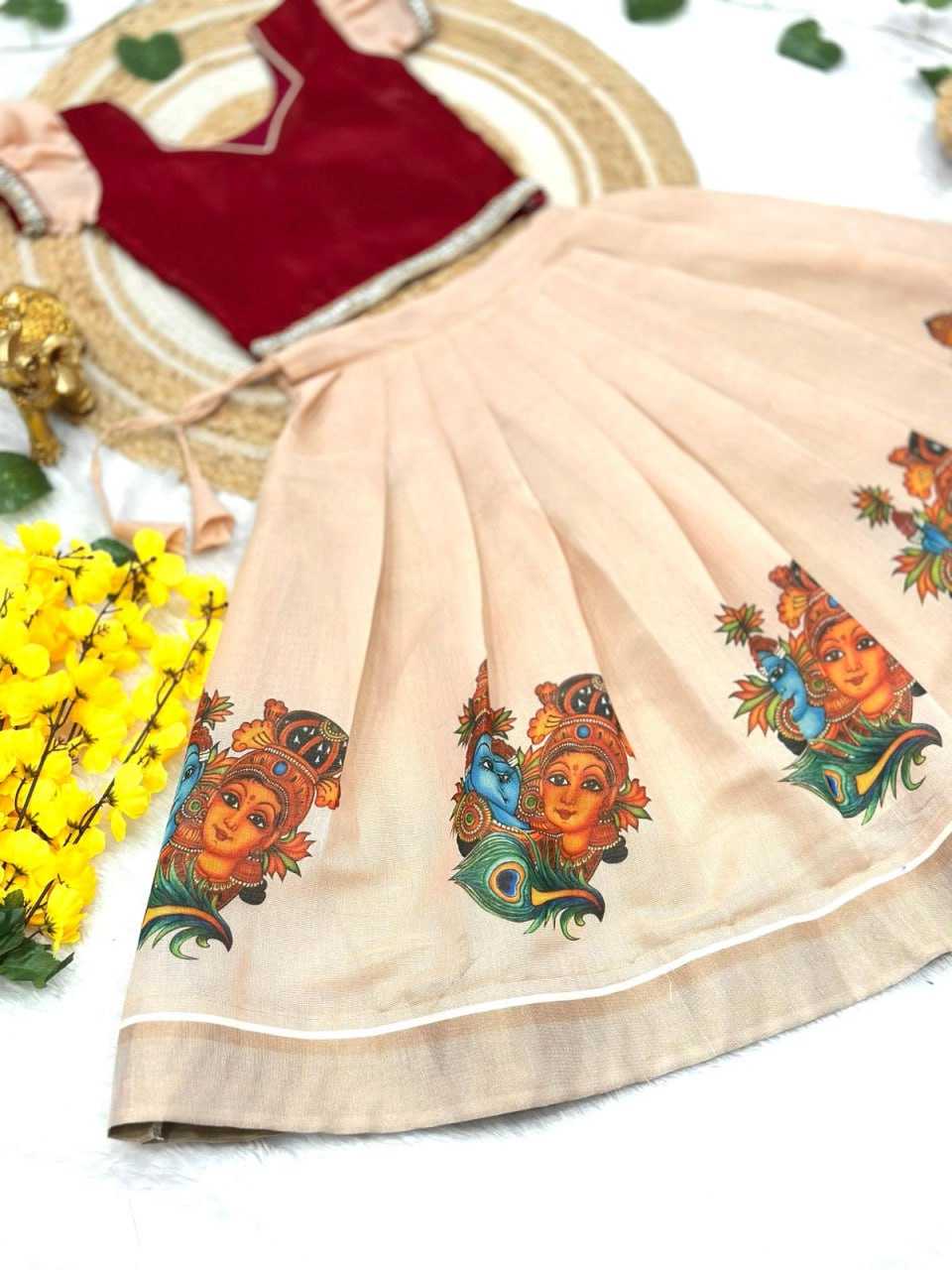 Ynf Rose Gold KESH505 unforgettable Kids Wear Festive Collections Wholesale Kids Lehenga Onam Collections Manufacturer