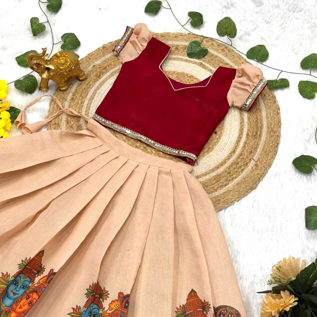 Ynf Rose Gold KESH505 unforgettable Kids Wear Festive Collections Wholesale Kids Lehenga Onam Collections Manufacturer