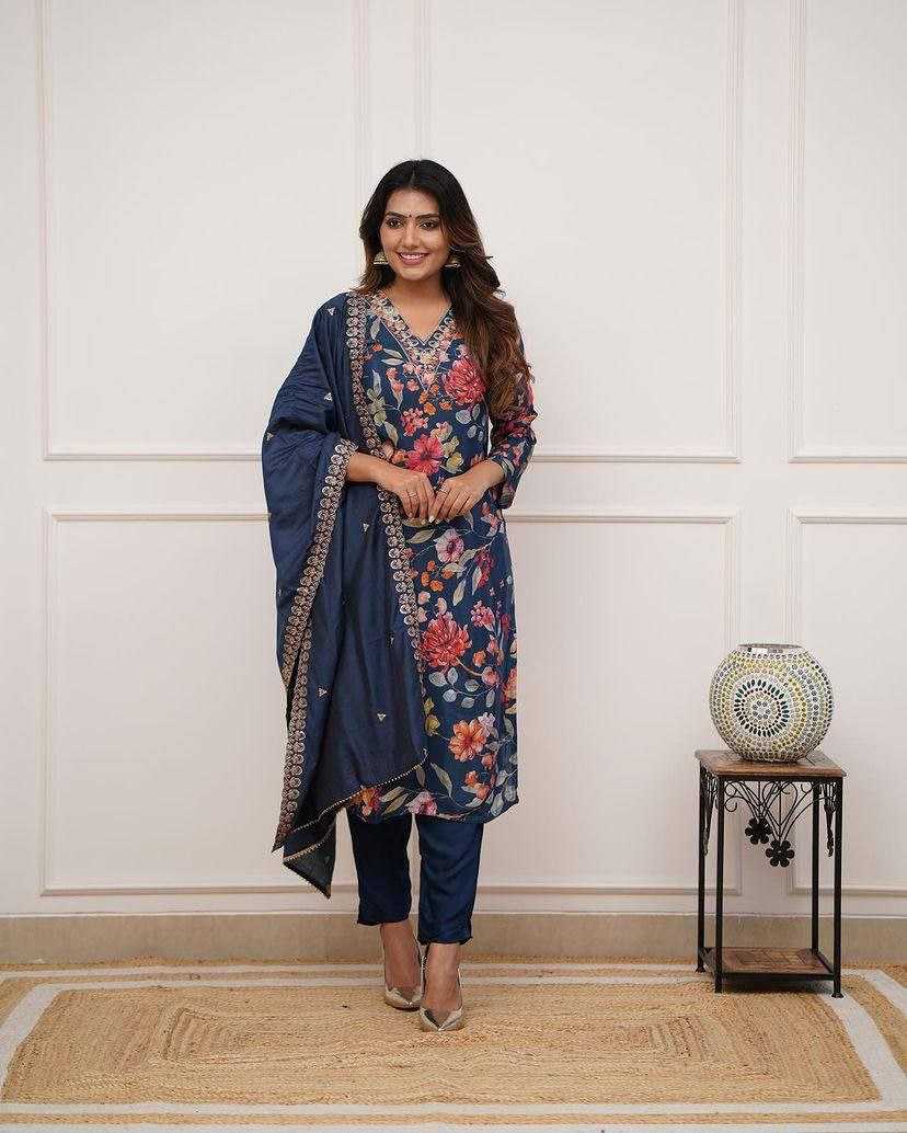 Ynf Russian Silk KESH529 MANSI Suits & Dresses Wholesale Ladies Suits Embroidery Suits Party wear suits A-Line Dresses Manufacturer