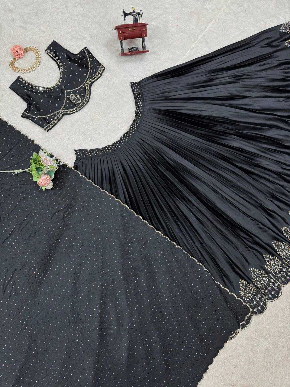 Ynf Satin Silk RIN162 326 Lehengas Wholesale Fancy Lehenga Floral Lehenga Mirror Work Lehenga Lehenga For Engagement Manufacturer