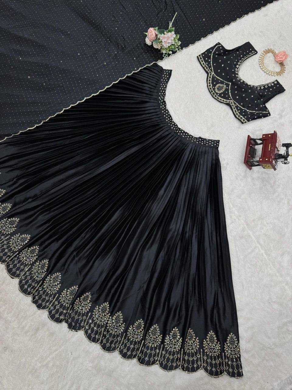 Ynf Satin Silk RIN162 326 Lehengas Wholesale Fancy Lehenga Floral Lehenga Mirror Work Lehenga Lehenga For Engagement Manufacturer