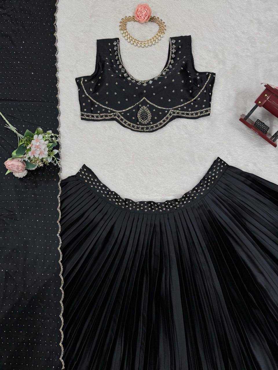 Ynf Satin Silk RIN162 326 Lehengas Wholesale Fancy Lehenga Floral Lehenga Mirror Work Lehenga Lehenga For Engagement Manufacturer