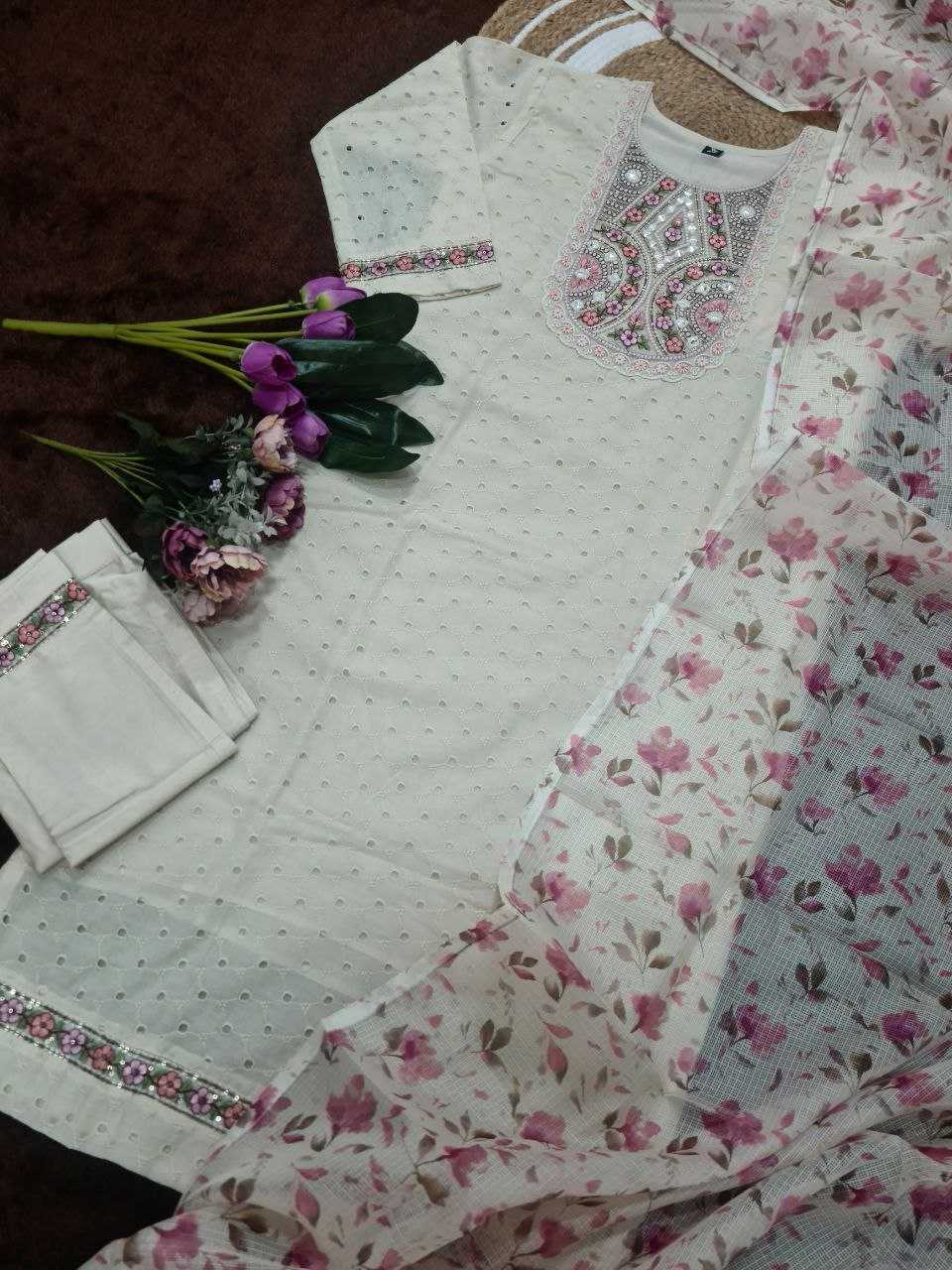 Ynf Schiffli KESH529 JANVI Suits & Dresses Wedding Collections Festive Collections Wholesale Embroidery Suits Cotton Suits Wedding Outfits Manufacturer