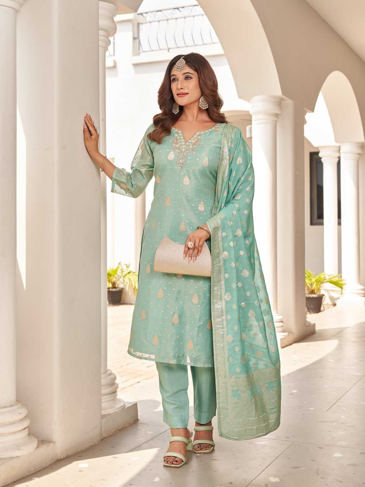 Ynf Shimmer silk RIN190 Setwise Collections Wholesale Kurtis Catalogs Manufacturer