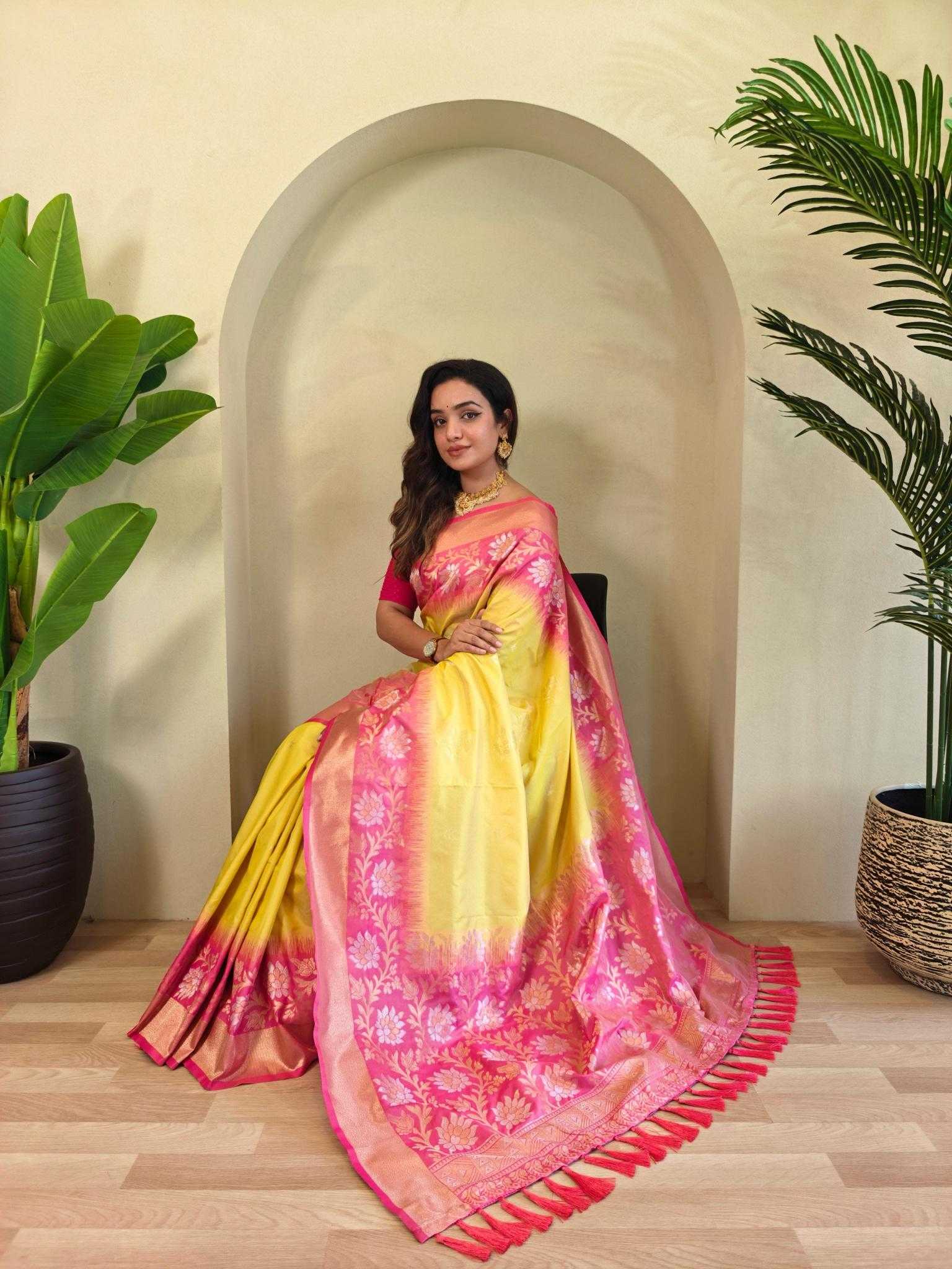 Ynf Silk KESH249 Fulpati Silk Sarees Wholesale Designer Silk Sarees Zari Border Silk Sarees Silk Sarees For Weddings Manufacturer