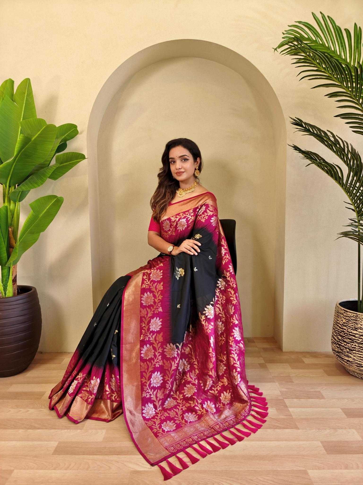 Ynf Silk KESH249 Fulpati Silk Sarees Wholesale Designer Silk Sarees Zari Border Silk Sarees Silk Sarees For Weddings Manufacturer