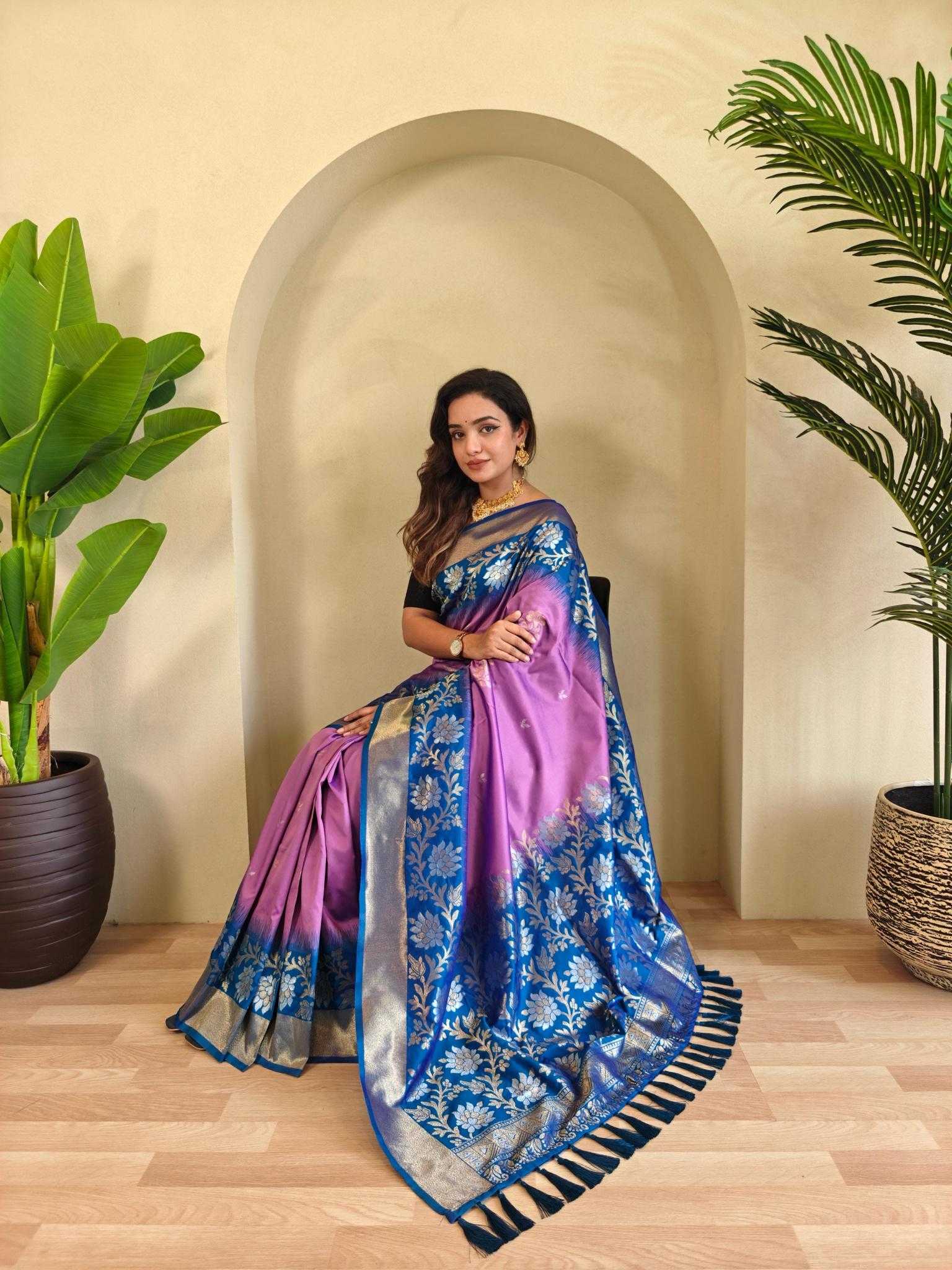 Ynf Silk KESH249 Fulpati Silk Sarees Wholesale Designer Silk Sarees Zari Border Silk Sarees Silk Sarees For Weddings Manufacturer