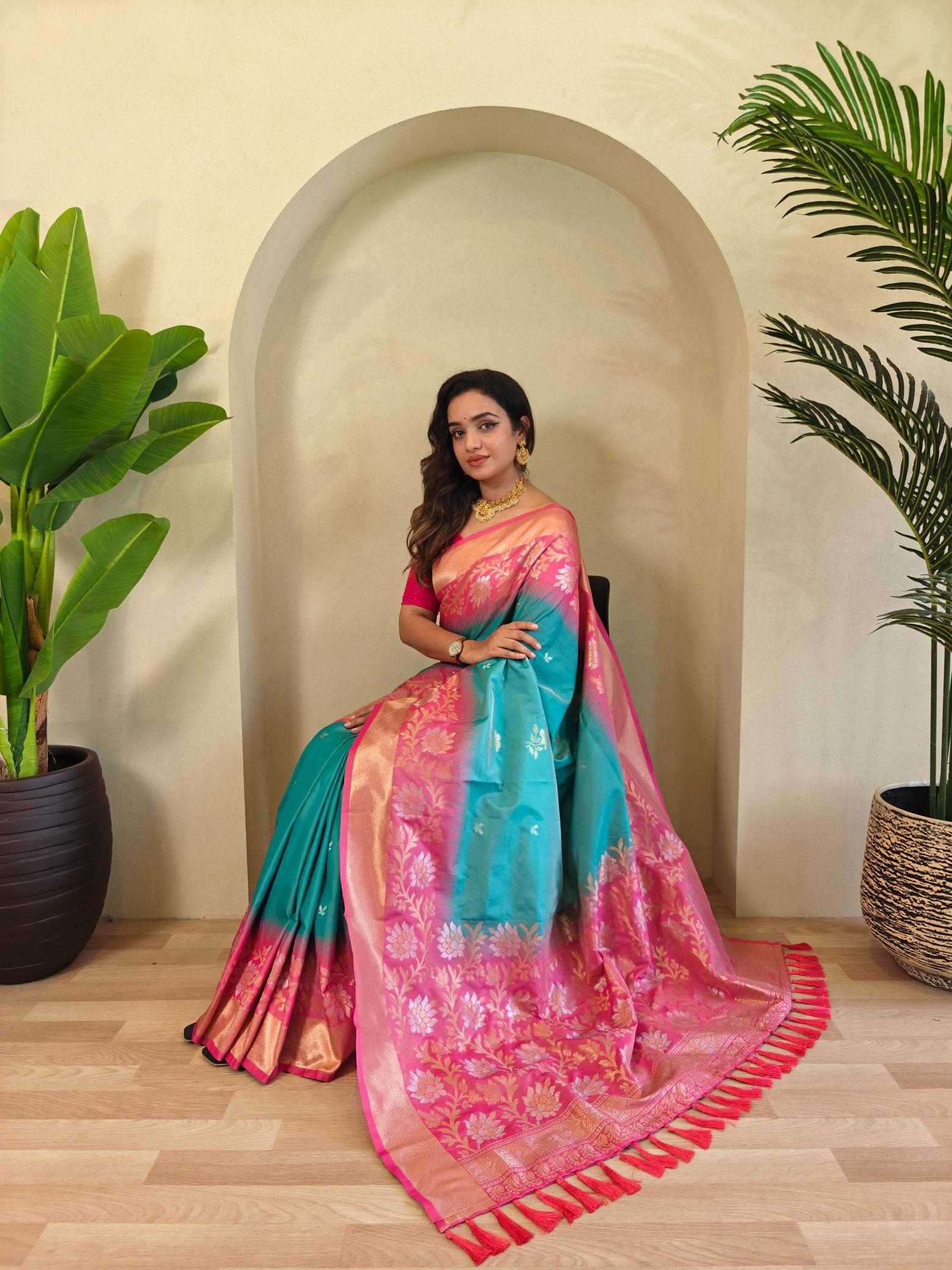 Ynf Silk KESH249 Fulpati Silk Sarees Wholesale Designer Silk Sarees Zari Border Silk Sarees Silk Sarees For Weddings Manufacturer