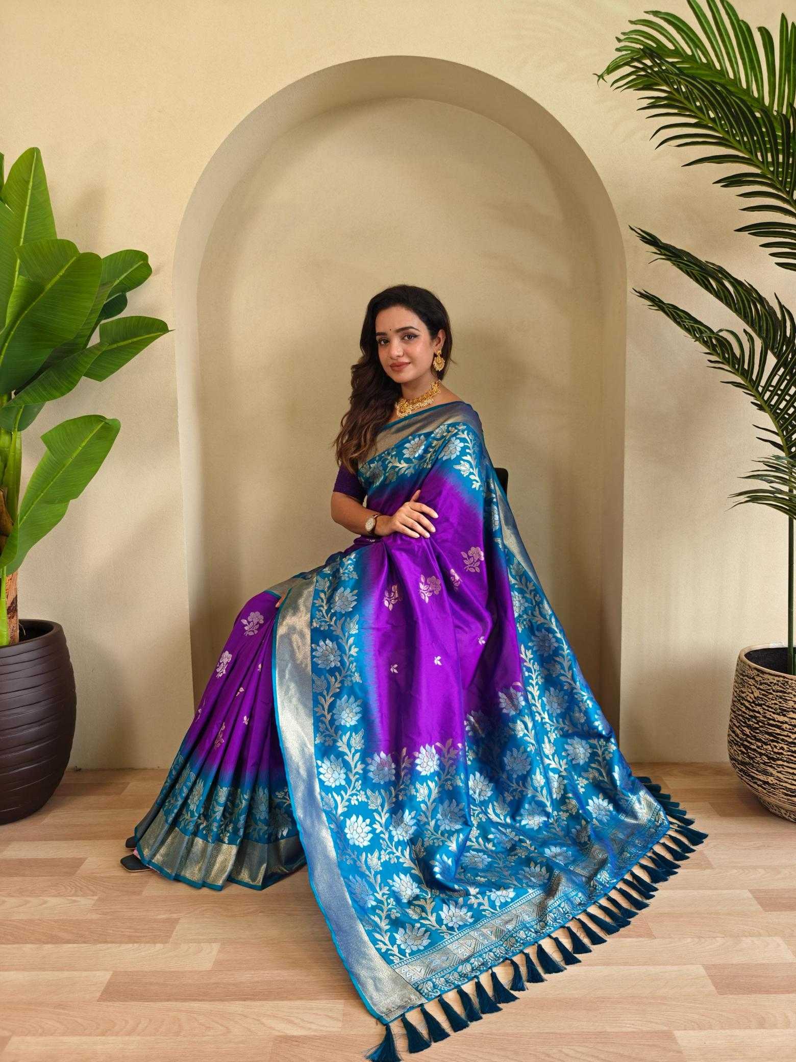 Ynf Silk KESH249 Fulpati Silk Sarees Wholesale Designer Silk Sarees Zari Border Silk Sarees Silk Sarees For Weddings Manufacturer