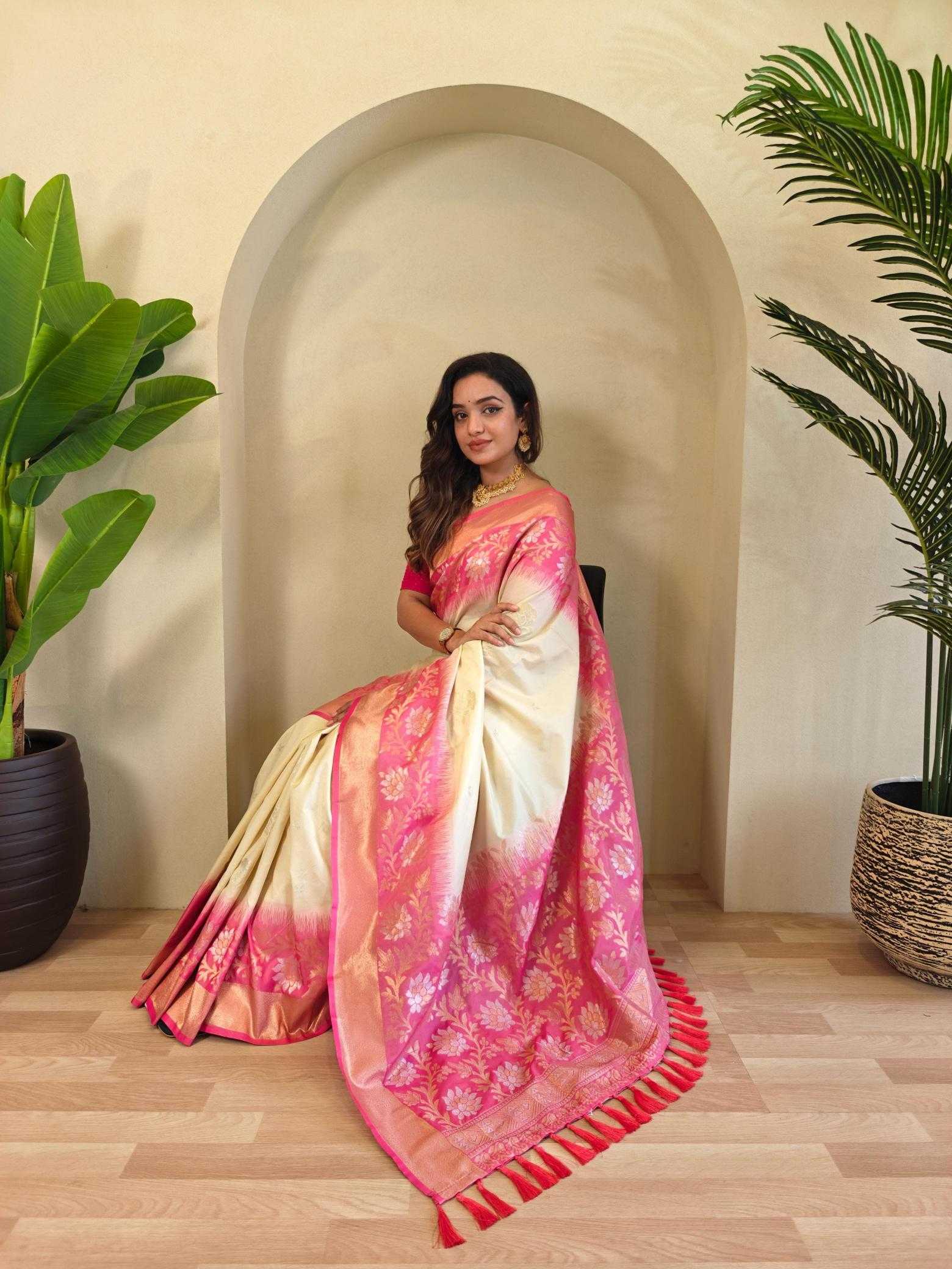Ynf Silk KESH249 Fulpati Silk Sarees Wholesale Designer Silk Sarees Zari Border Silk Sarees Silk Sarees For Weddings Manufacturer