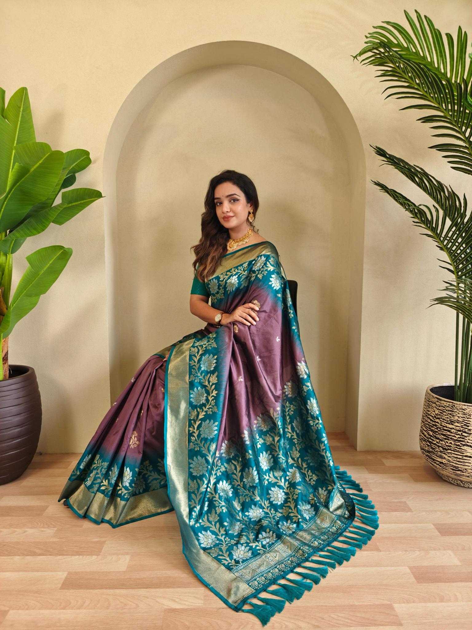 Ynf Silk KESH249 Fulpati Silk Sarees Wholesale Designer Silk Sarees Zari Border Silk Sarees Silk Sarees For Weddings Manufacturer