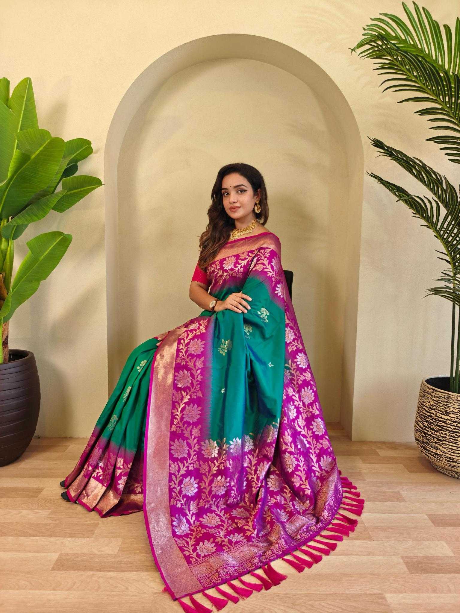 Ynf Silk KESH249 Fulpati Silk Sarees Wholesale Designer Silk Sarees Zari Border Silk Sarees Silk Sarees For Weddings Manufacturer
