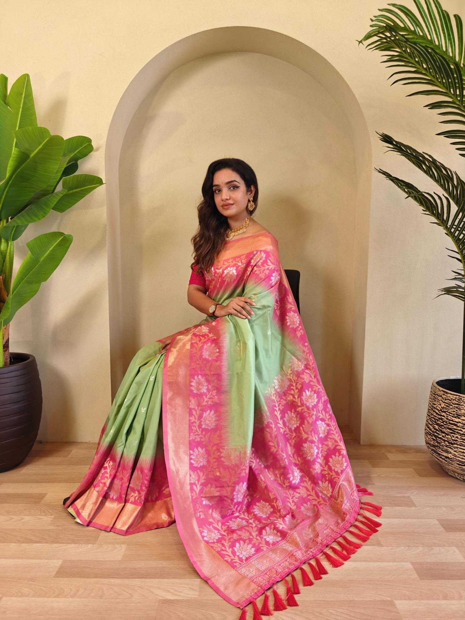 Ynf Silk KESH249 Fulpati Silk Sarees Wholesale Designer Silk Sarees Zari Border Silk Sarees Silk Sarees For Weddings Manufacturer