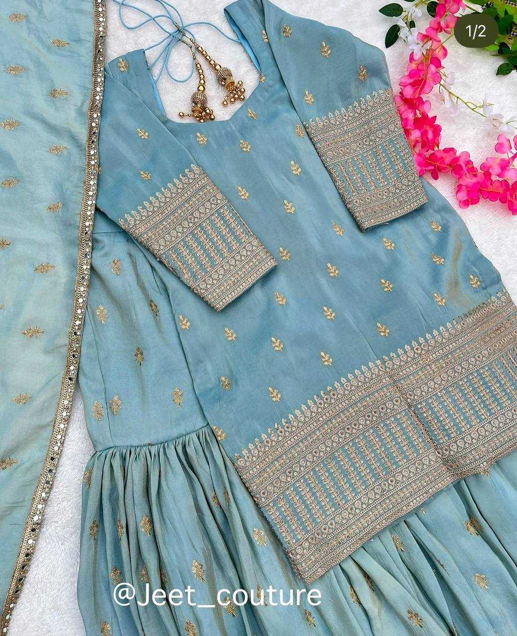 Ynf Silk KESH523 059 Suits & Dresses Wholesale Sharara Salwar Suits Embroidery Suits Party wear suits Manufacturer