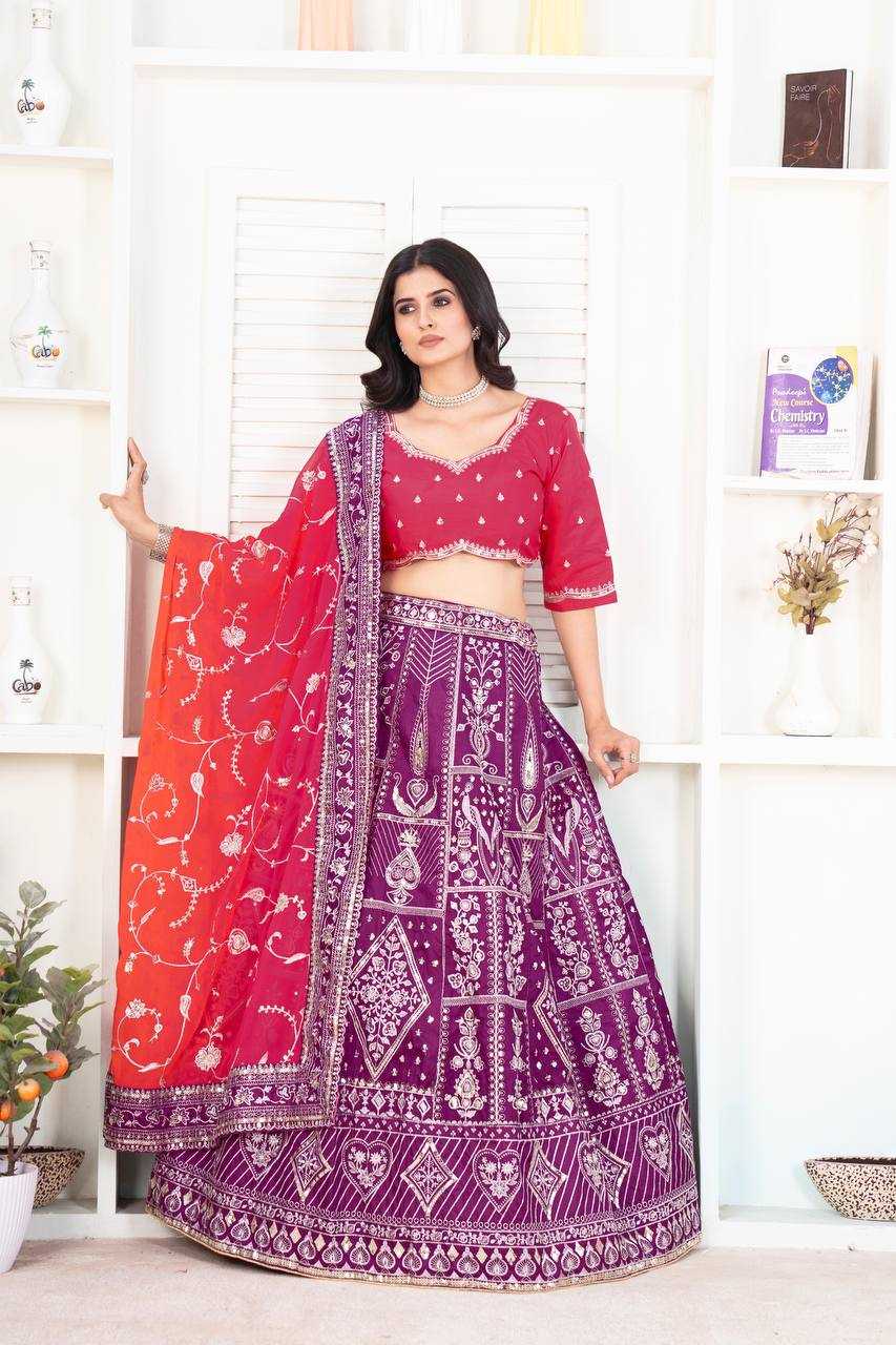 Ynf Silk KESH533 5038 Lehengas Wholesale Fancy Lehenga Embroidered Lehenga Sequins Lehenga Lehenga With Cancan Manufacturer