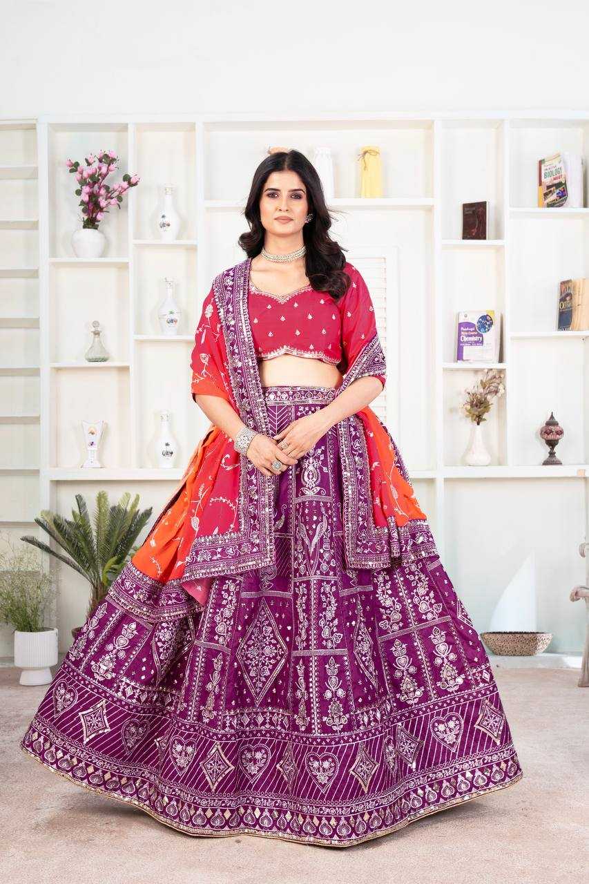 Ynf Silk KESH533 5038 Lehengas Wholesale Fancy Lehenga Embroidered Lehenga Sequins Lehenga Lehenga With Cancan Manufacturer