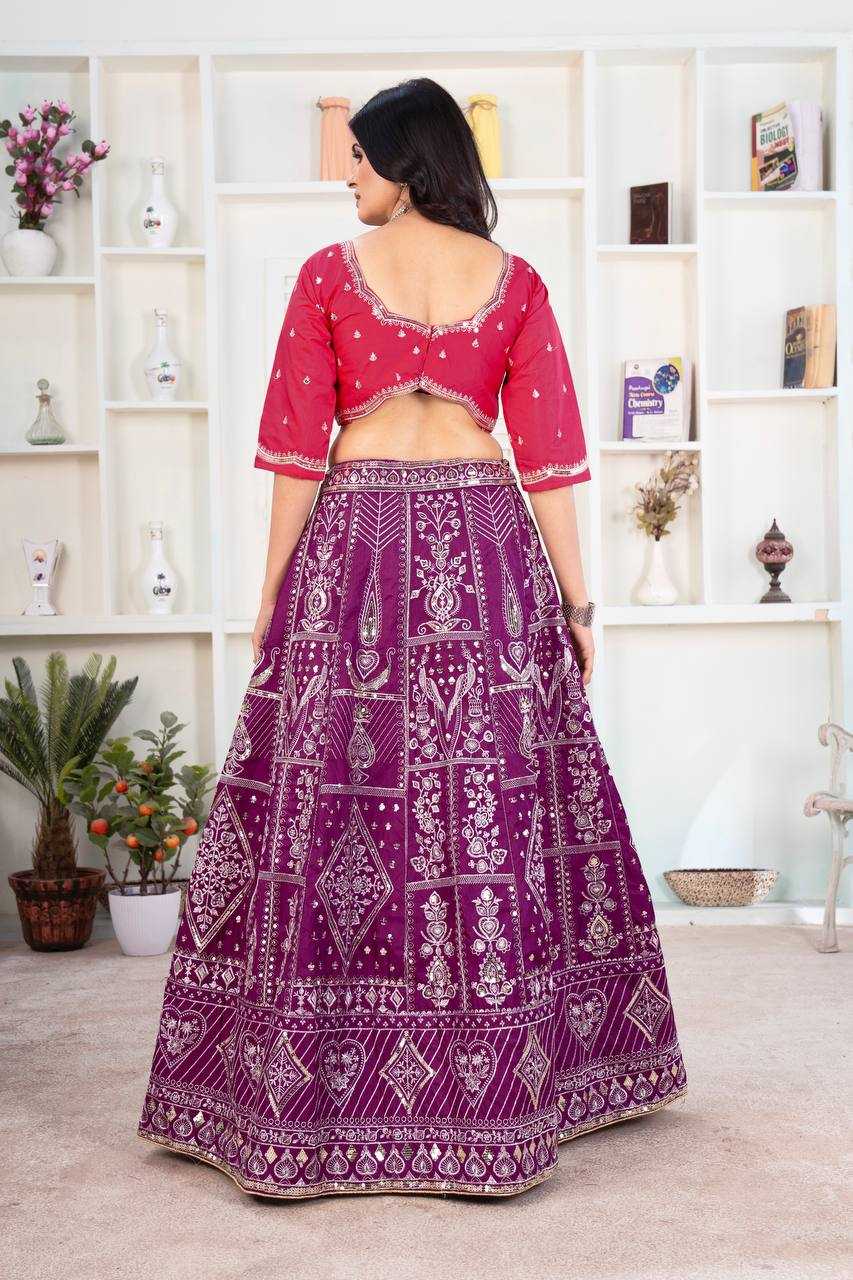 Ynf Silk KESH533 5038 Lehengas Wholesale Fancy Lehenga Embroidered Lehenga Sequins Lehenga Lehenga With Cancan Manufacturer