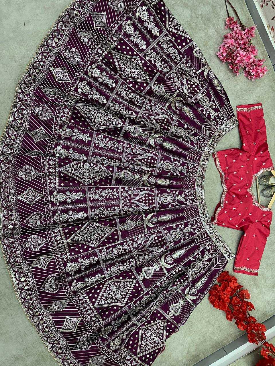 Ynf Silk KESH533 5038 Lehengas Wholesale Fancy Lehenga Embroidered Lehenga Sequins Lehenga Lehenga With Cancan Manufacturer