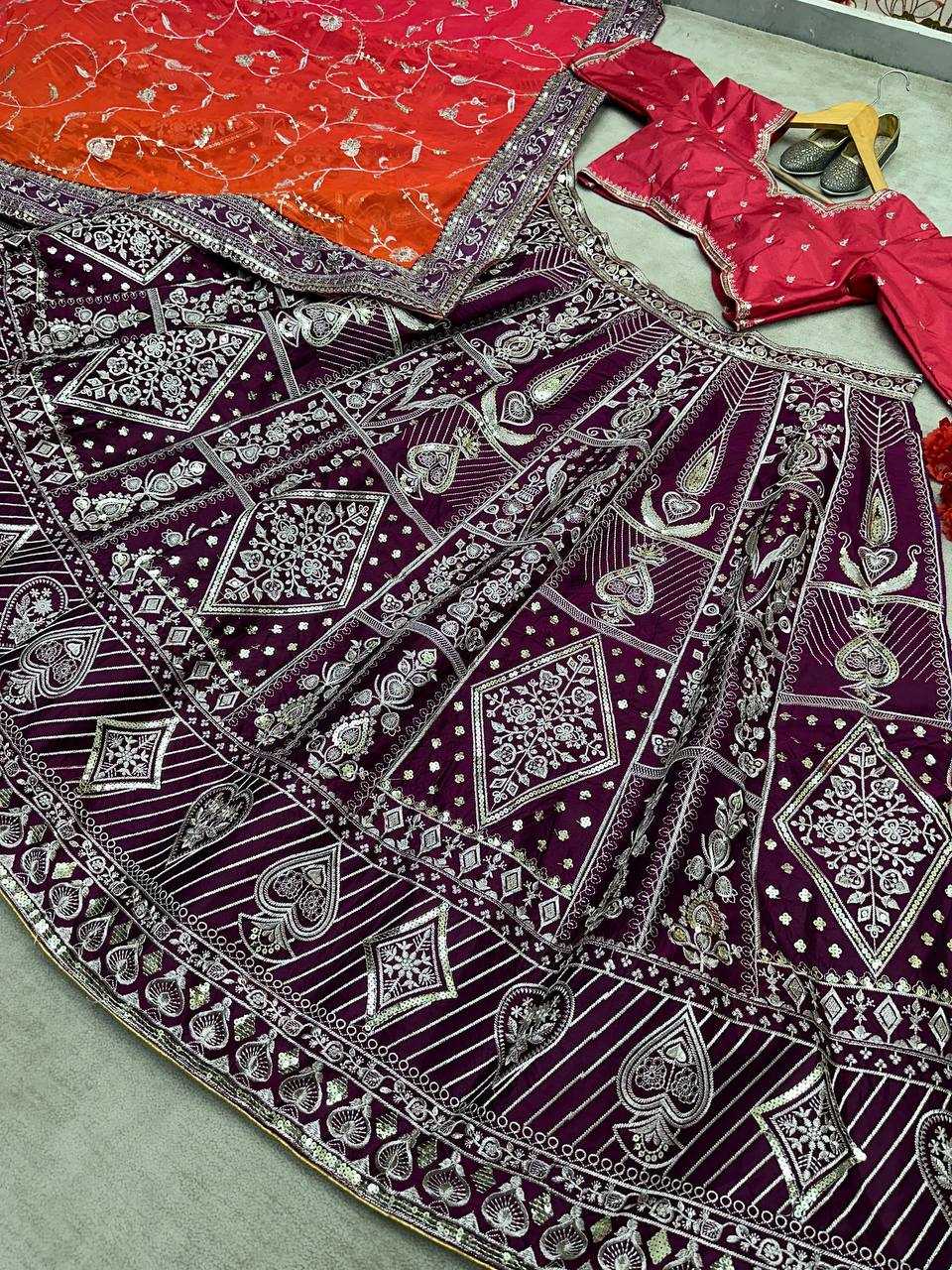 Ynf Silk KESH533 5038 Lehengas Wholesale Fancy Lehenga Embroidered Lehenga Sequins Lehenga Lehenga With Cancan Manufacturer
