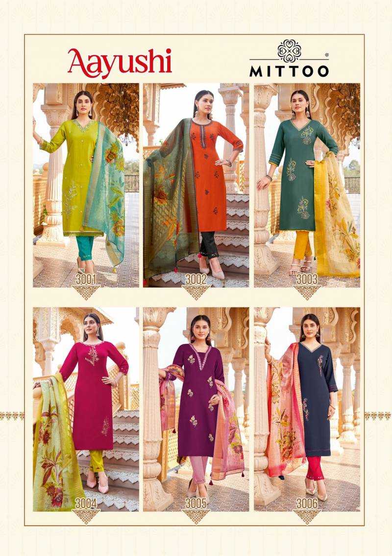 Ynf Silk RIN190 MITTOO-Ayushi Setwise Collections Wholesale Kurtis Catalogs Manufacturer