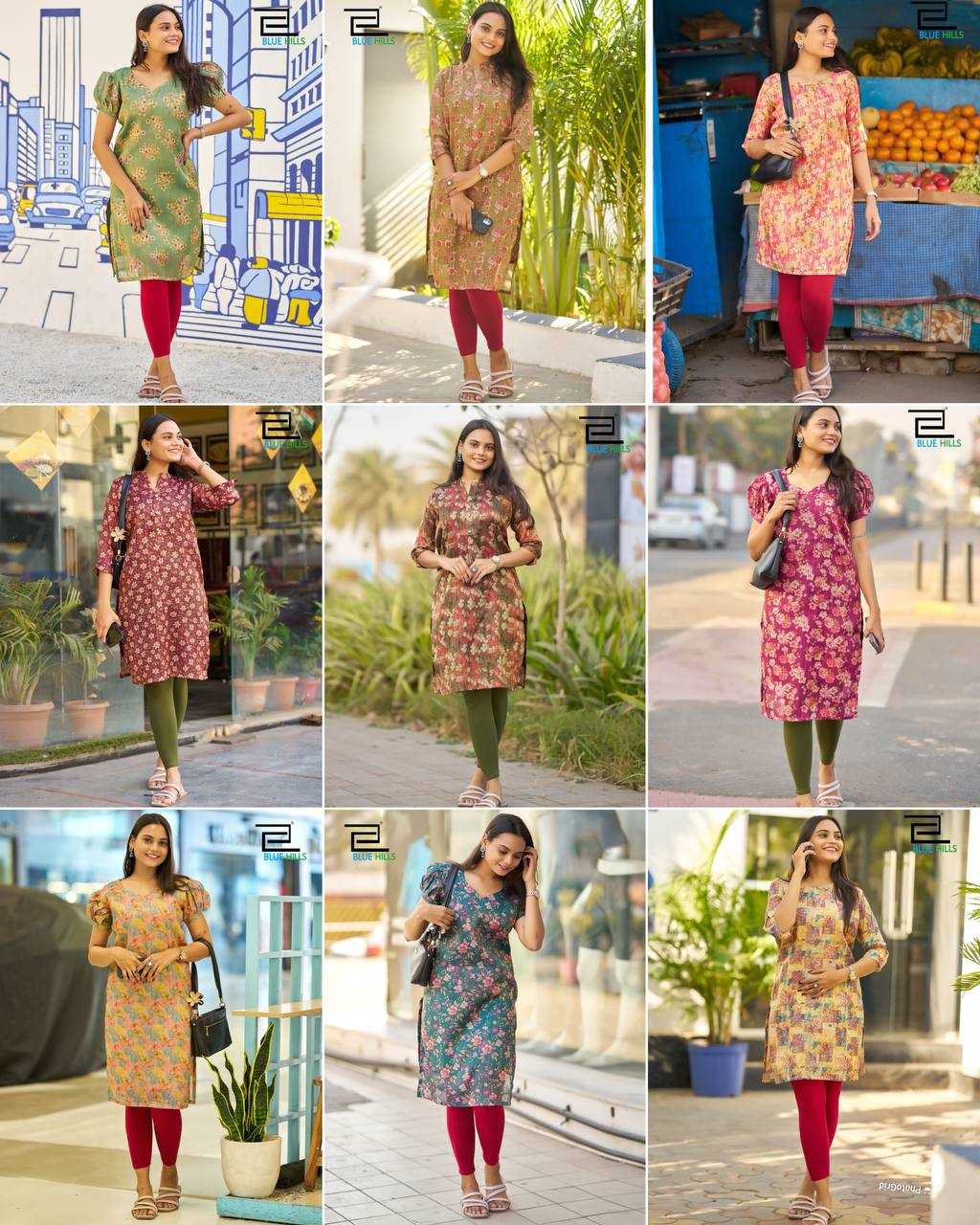 Ynf Simar silk RIN125 Rashmika Kurti Wholesale Workwear Kurtis Printed Kurtis Manufacturer