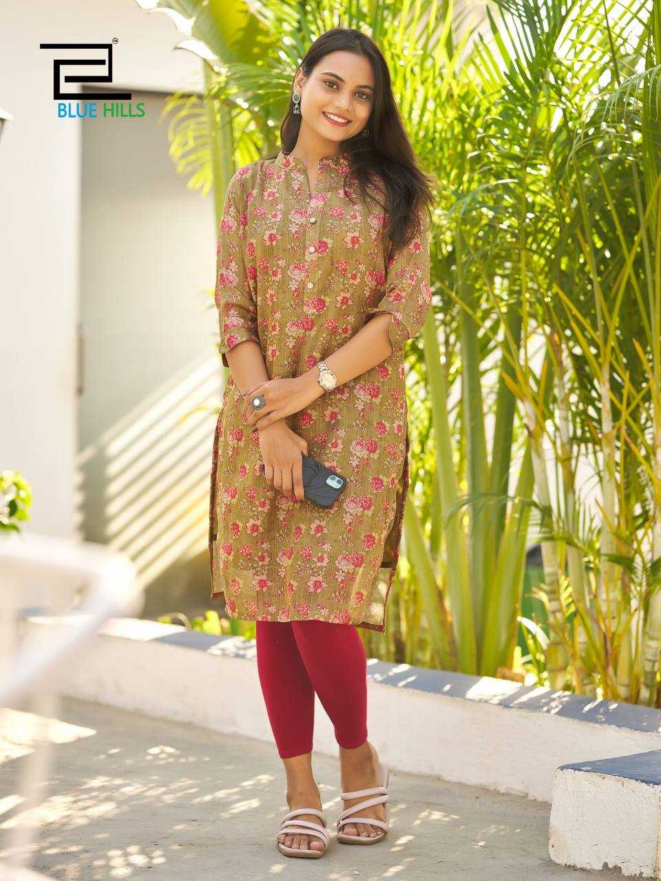 Ynf Simar silk RIN125 Rashmika Kurti Wholesale Workwear Kurtis Printed Kurtis Manufacturer