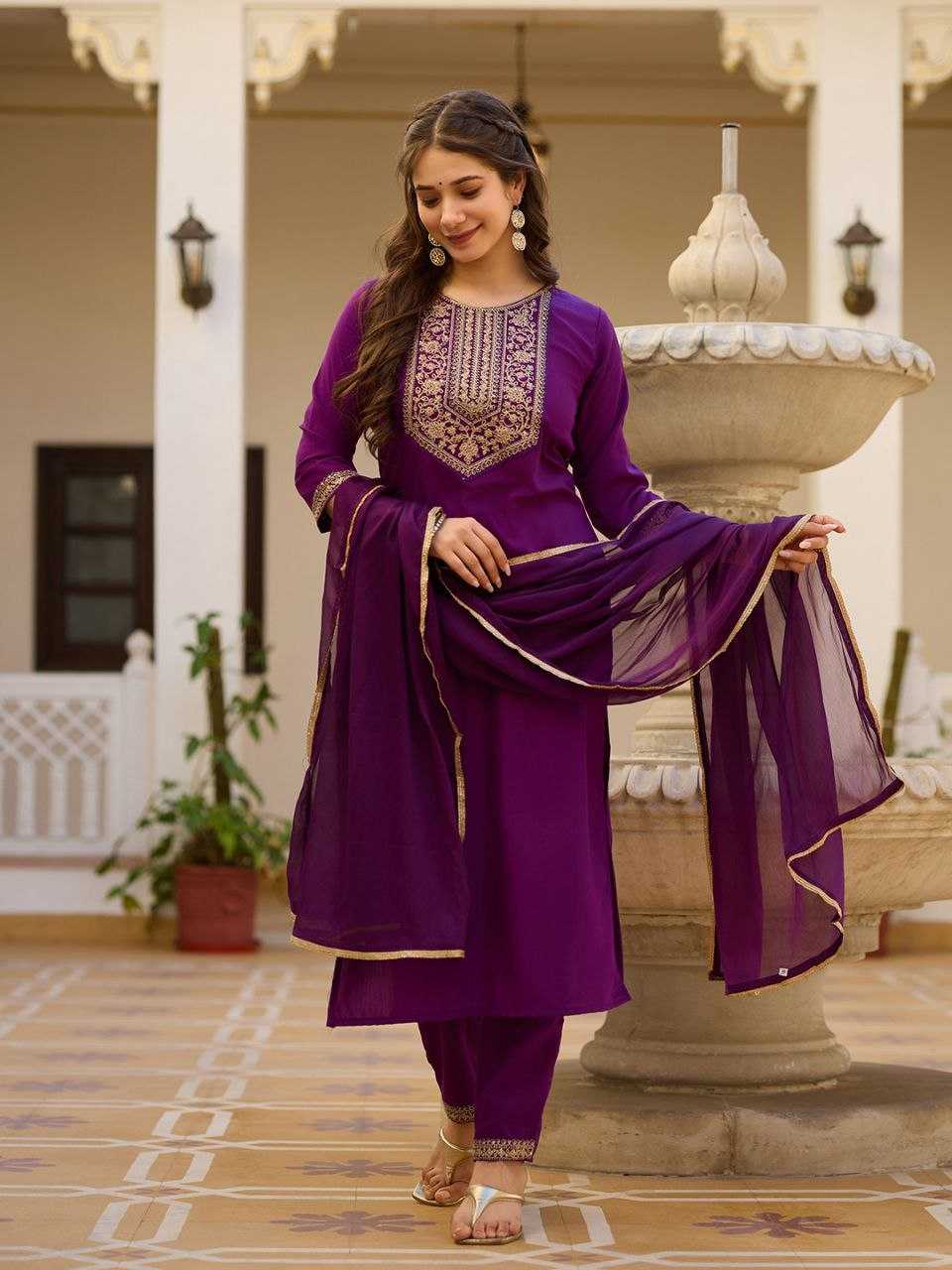 Ynf Slub Reyon KESH529 629 Suits & Dresses Wedding Collections Festive Collections Wholesale Ladies Suits Embroidery Suits Wedding Outfits Manufacturer
