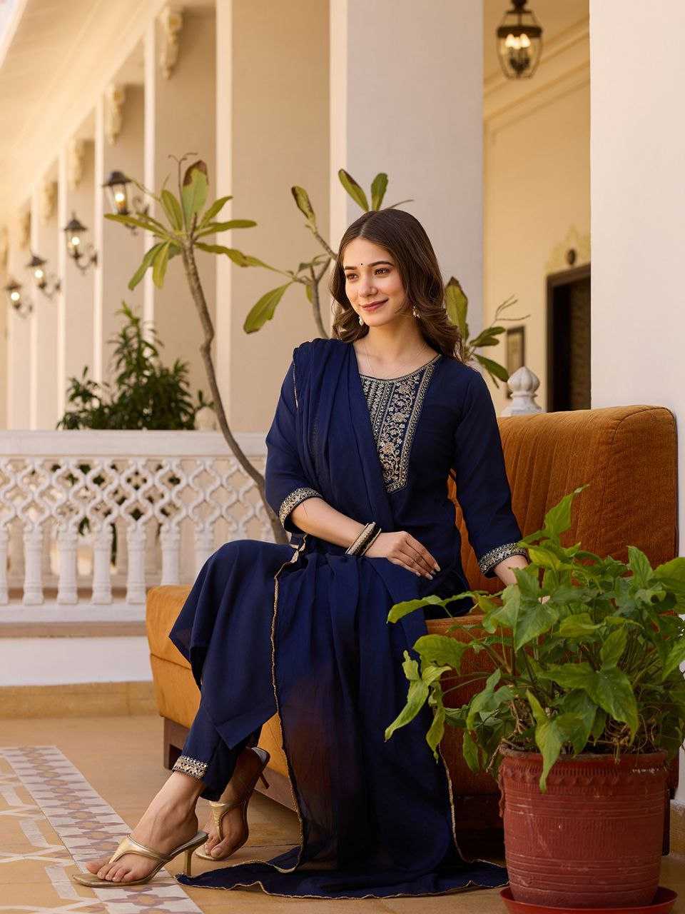 Ynf Slub Reyon KESH529 629 Suits & Dresses Wedding Collections Festive Collections Wholesale Ladies Suits Embroidery Suits Wedding Outfits Manufacturer