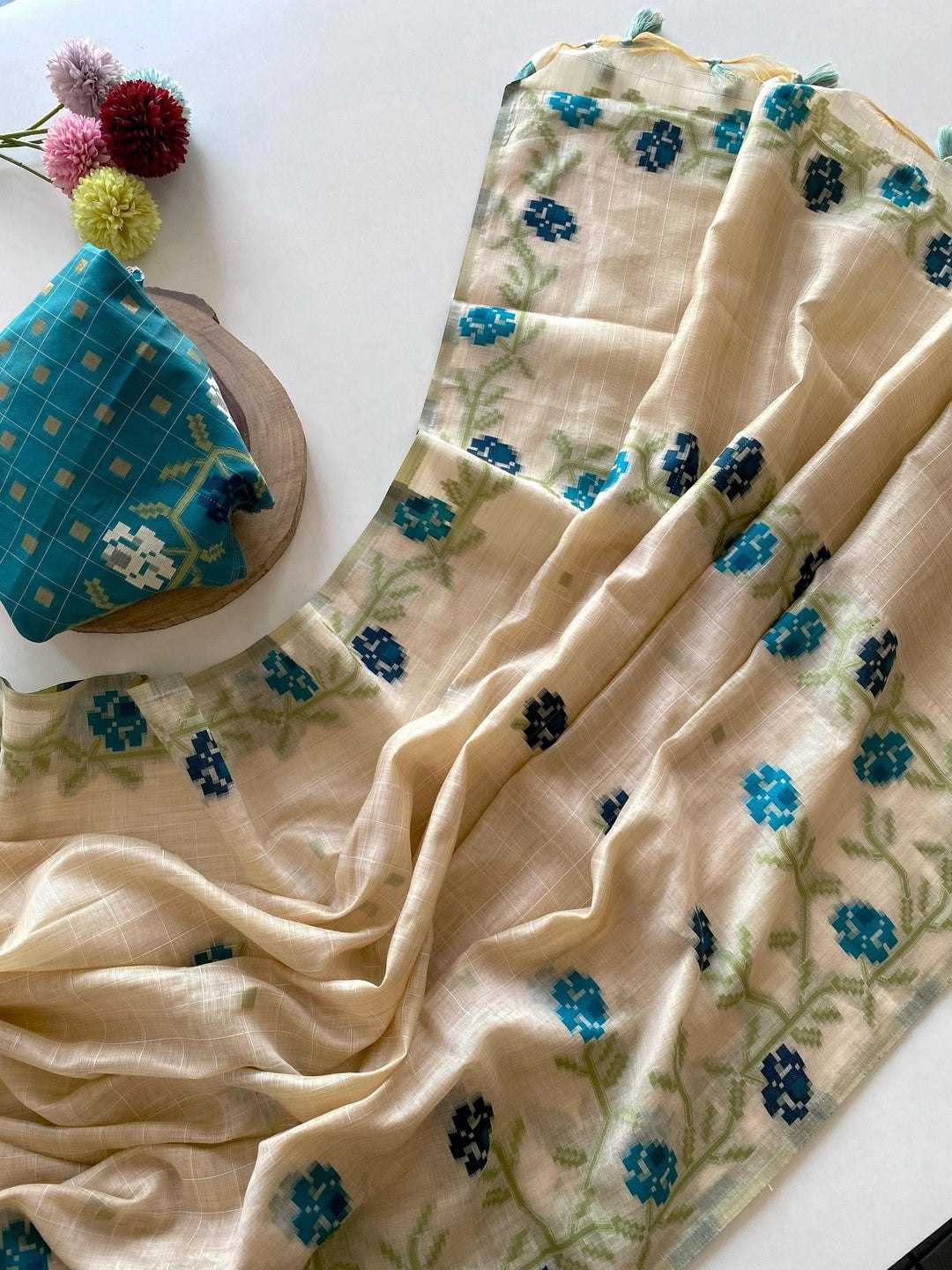 Ynf Soft Cotton KESH532 MUGA COTTON CHECKS 6 Sarees Wholesale Traditional Sarees Cotton Sarees Manufacturer