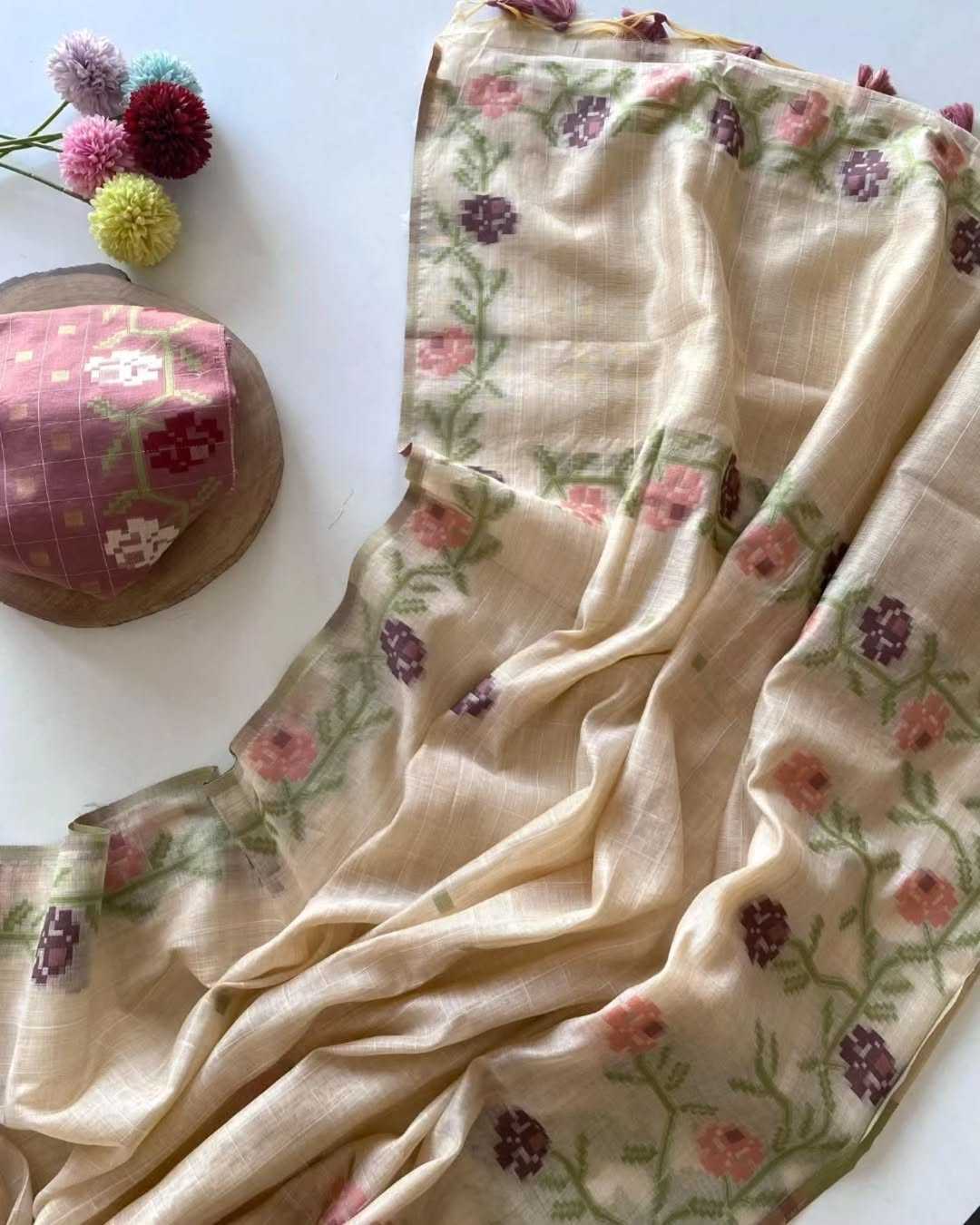 Ynf Soft Cotton KESH532 MUGA COTTON CHECKS 6 Sarees Wholesale Traditional Sarees Cotton Sarees Manufacturer