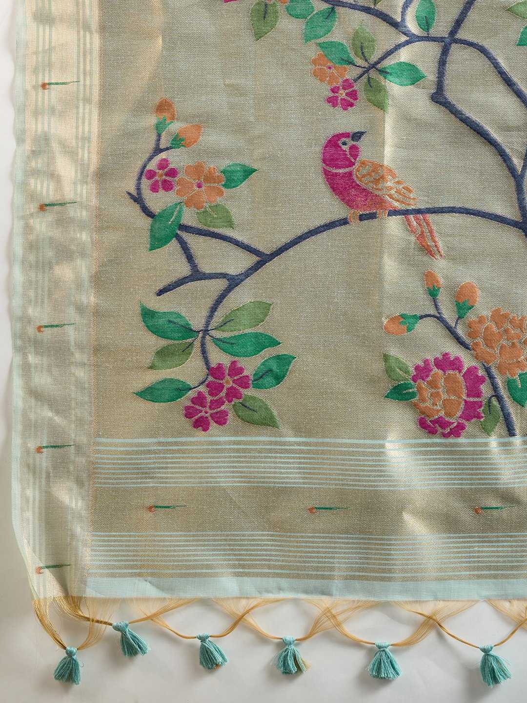Ynf Soft Cotton KESH532 MUGA COTTON PAITHANI Sarees Wholesale Cotton Sarees Zari Sarees Manufacturer