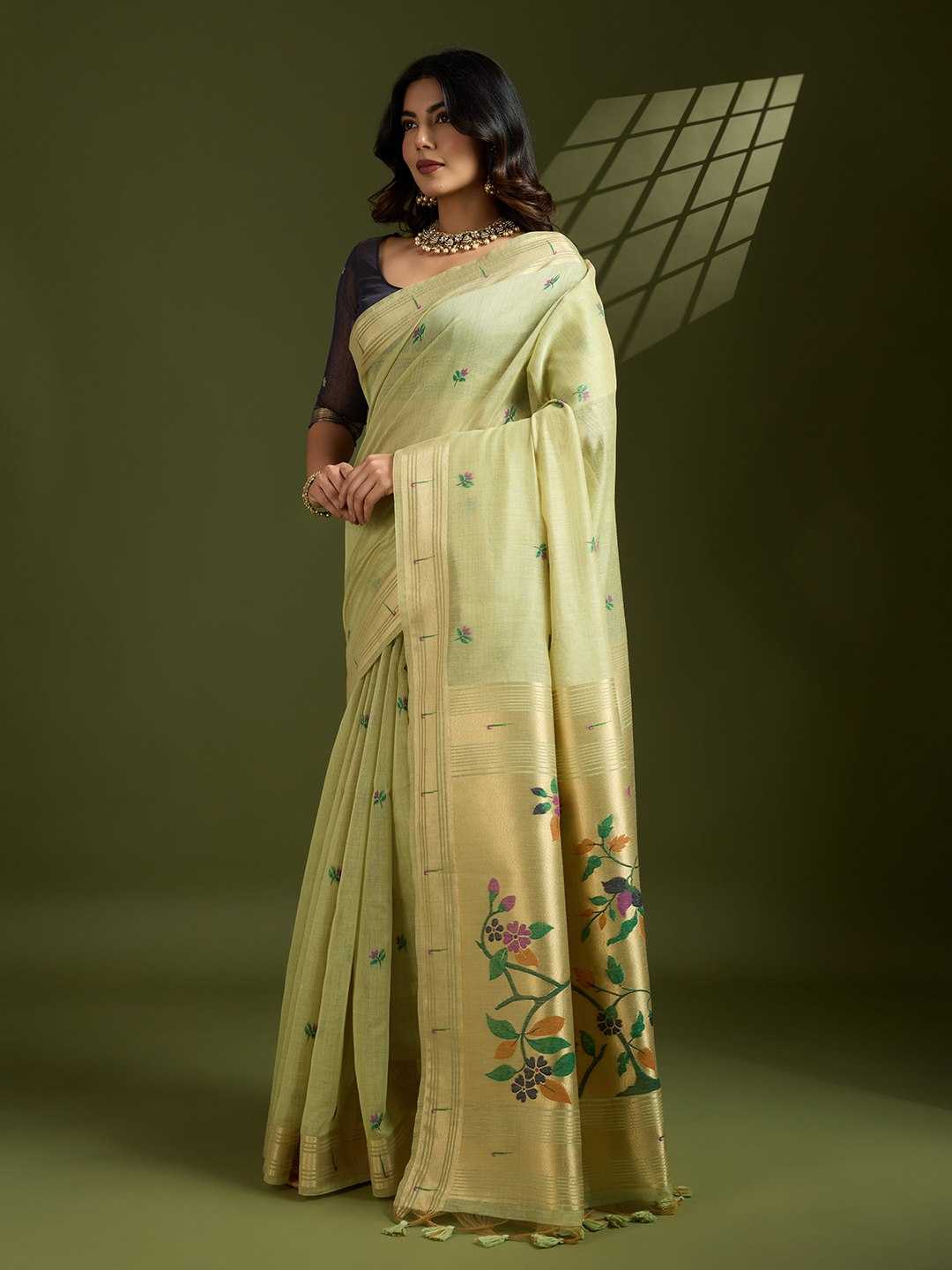 Ynf Soft Cotton KESH532 MUGA COTTON PAITHANI Sarees Wholesale Cotton Sarees Zari Sarees Manufacturer