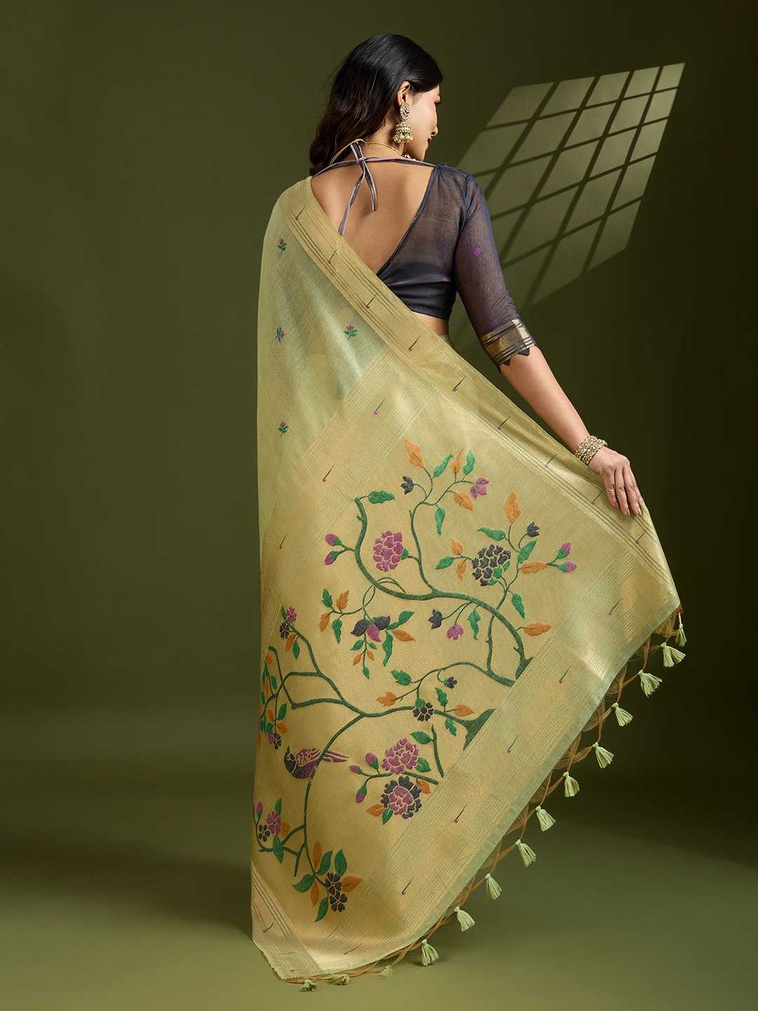 Ynf Soft Cotton KESH532 MUGA COTTON PAITHANI Sarees Wholesale Cotton Sarees Zari Sarees Manufacturer