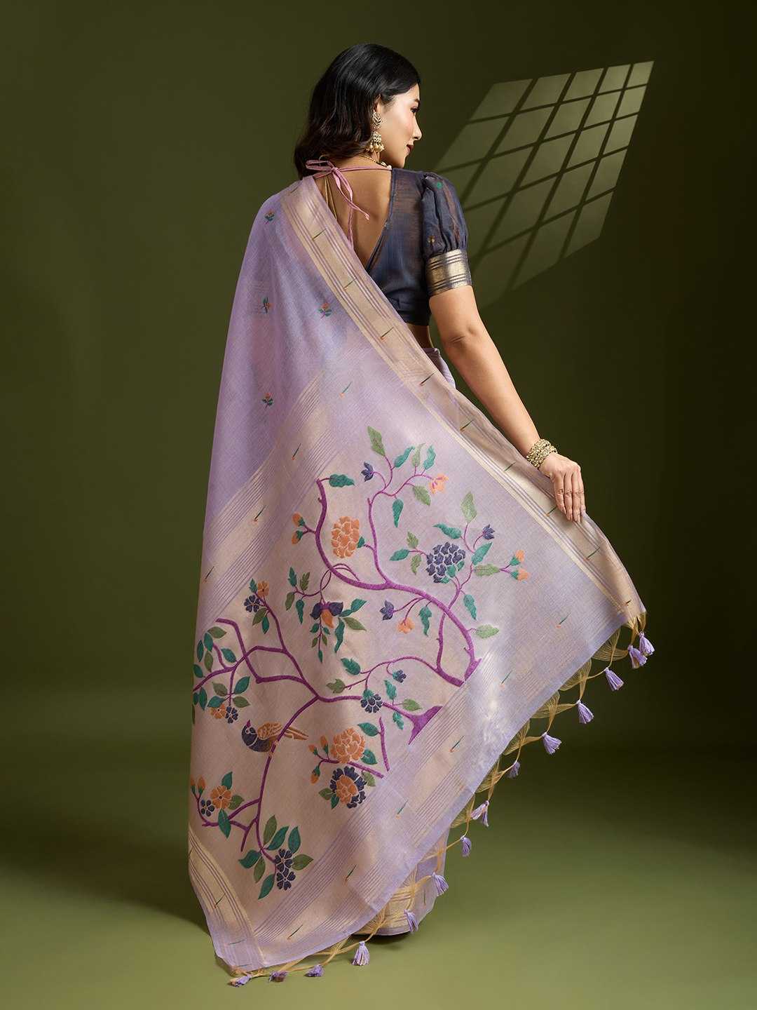 Ynf Soft Cotton KESH532 MUGA COTTON PAITHANI Sarees Wholesale Cotton Sarees Zari Sarees Manufacturer