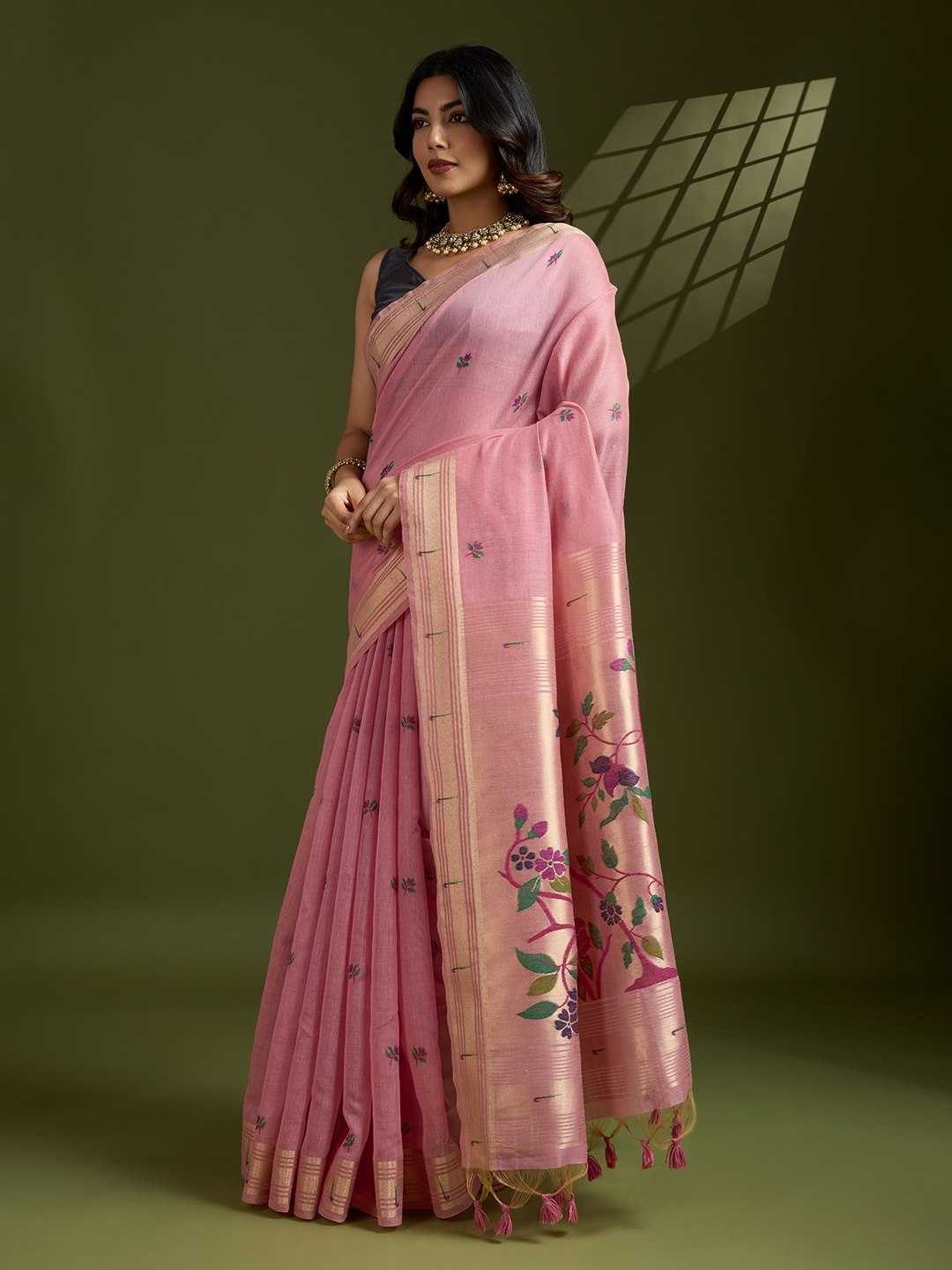 Ynf Soft Cotton KESH532 MUGA COTTON PAITHANI Sarees Wholesale Cotton Sarees Zari Sarees Manufacturer