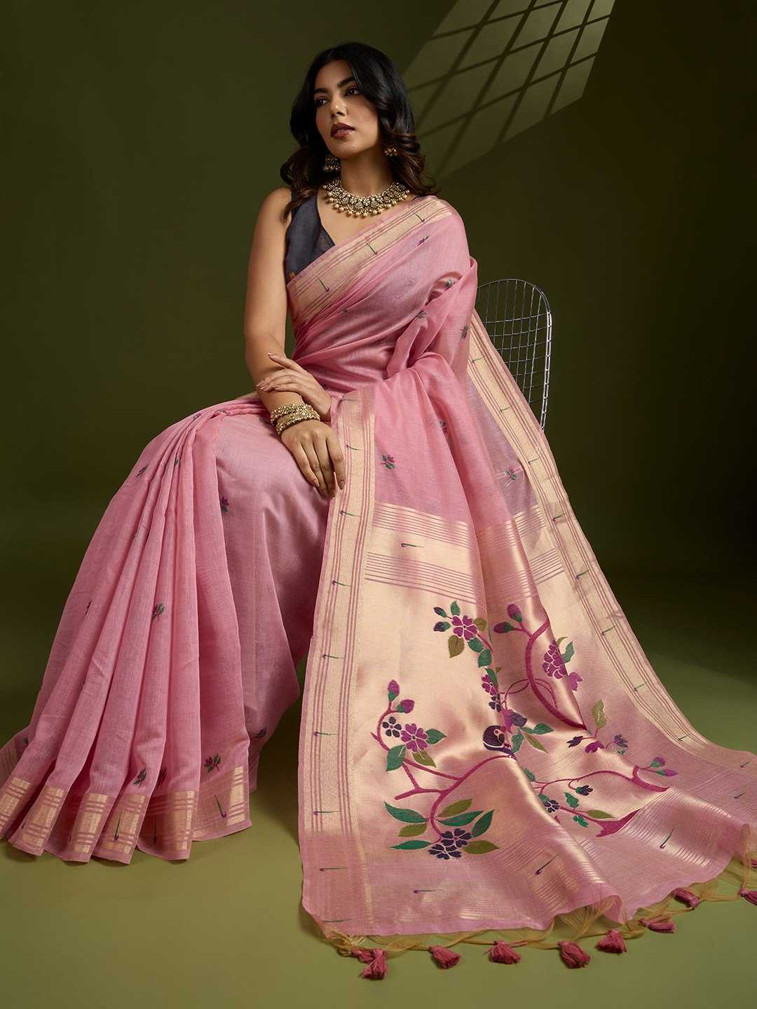 Ynf Soft Cotton KESH532 MUGA COTTON PAITHANI Sarees Wholesale Cotton Sarees Zari Sarees Manufacturer