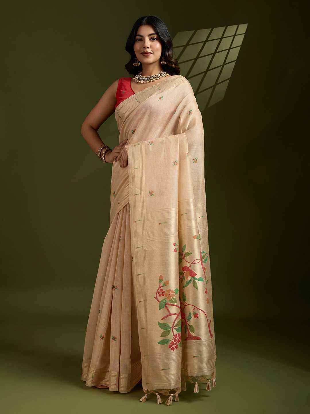 Ynf Soft Cotton KESH532 MUGA COTTON PAITHANI Sarees Wholesale Cotton Sarees Zari Sarees Manufacturer