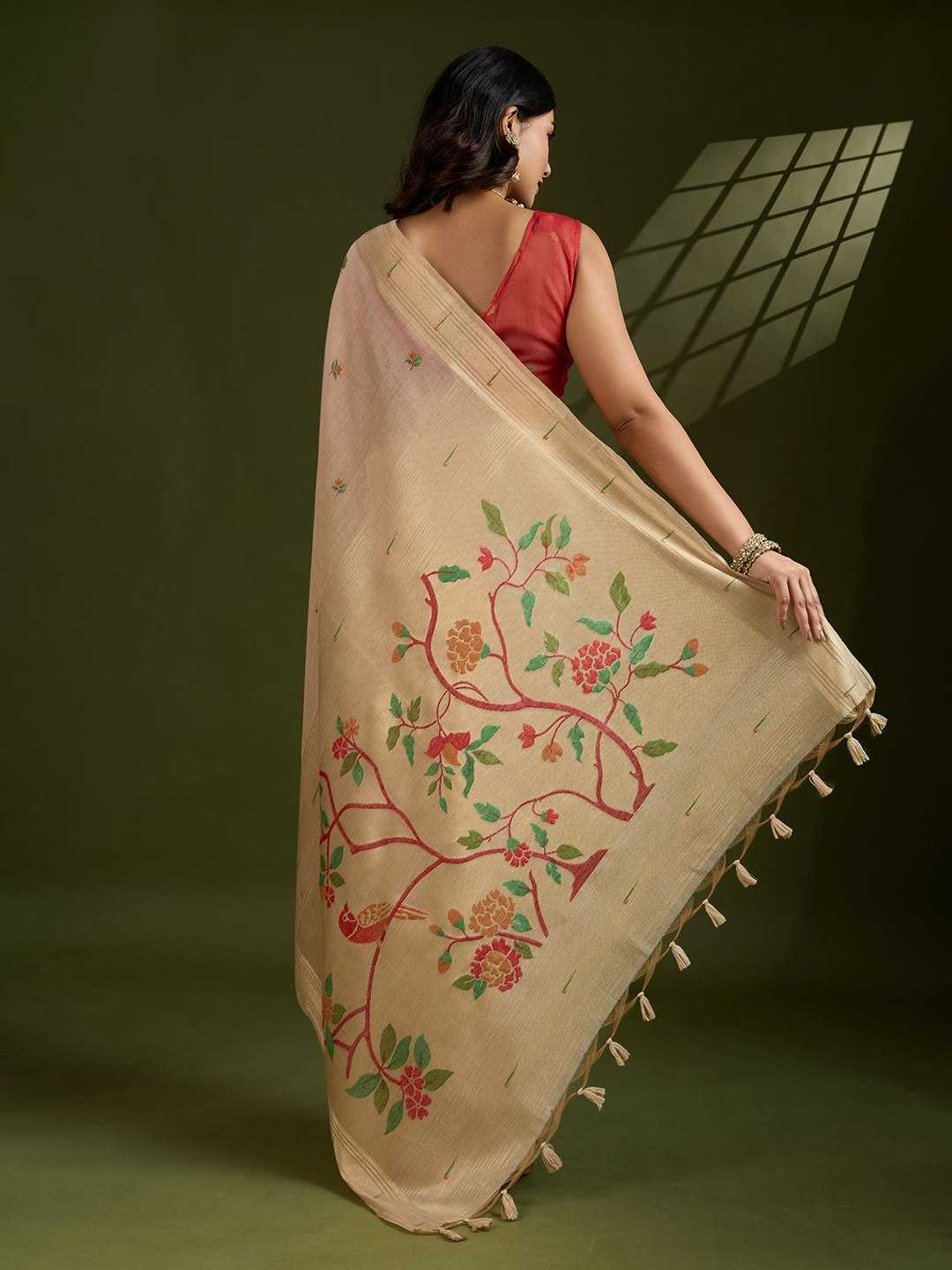 Ynf Soft Cotton KESH532 MUGA COTTON PAITHANI Sarees Wholesale Cotton Sarees Zari Sarees Manufacturer