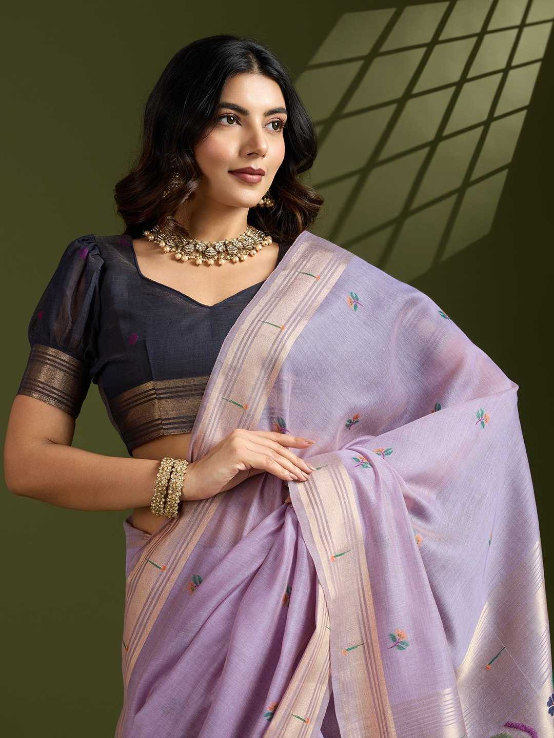 Ynf Soft Cotton KESH532 MUGA COTTON PAITHANI Sarees Wholesale Cotton Sarees Zari Sarees Manufacturer