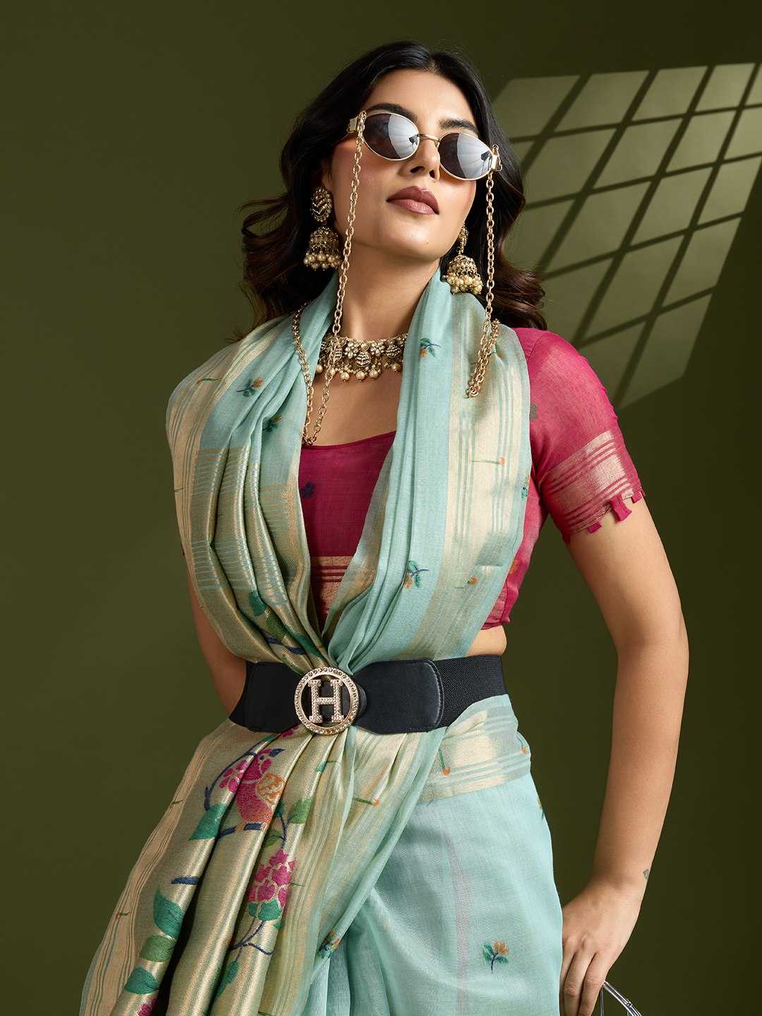 Ynf Soft Cotton KESH532 MUGA COTTON PAITHANI Sarees Wholesale Cotton Sarees Zari Sarees Manufacturer
