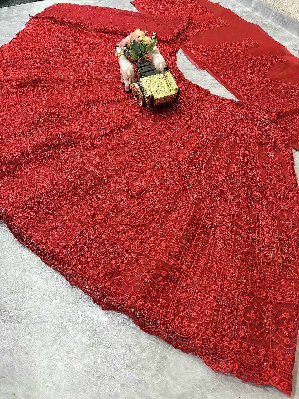 Ynf Soft Net KESH512 1770 Lehengas Wedding Collections Festive Collections Wholesale Net Fancy Lehenga Lehenga With Blouse Red Lehenga Manufacturer