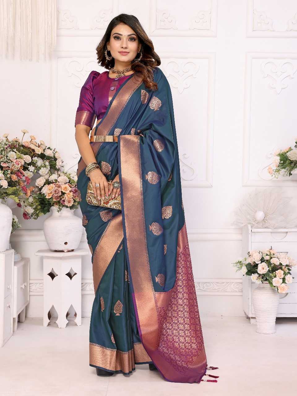 Ynf Soft Silk RIN144 vardhman Silk Sarees Wholesale Soft Silk Sarees Designer Silk Sarees Zari Border Silk Sarees Manufacturer