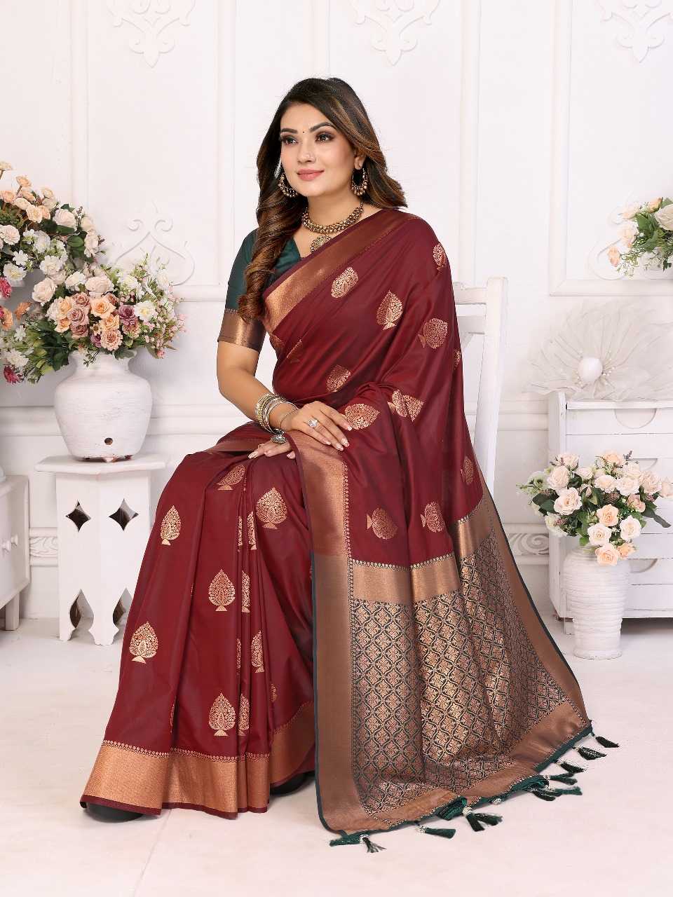 Ynf Soft Silk RIN144 vardhman Silk Sarees Wholesale Soft Silk Sarees Designer Silk Sarees Zari Border Silk Sarees Manufacturer