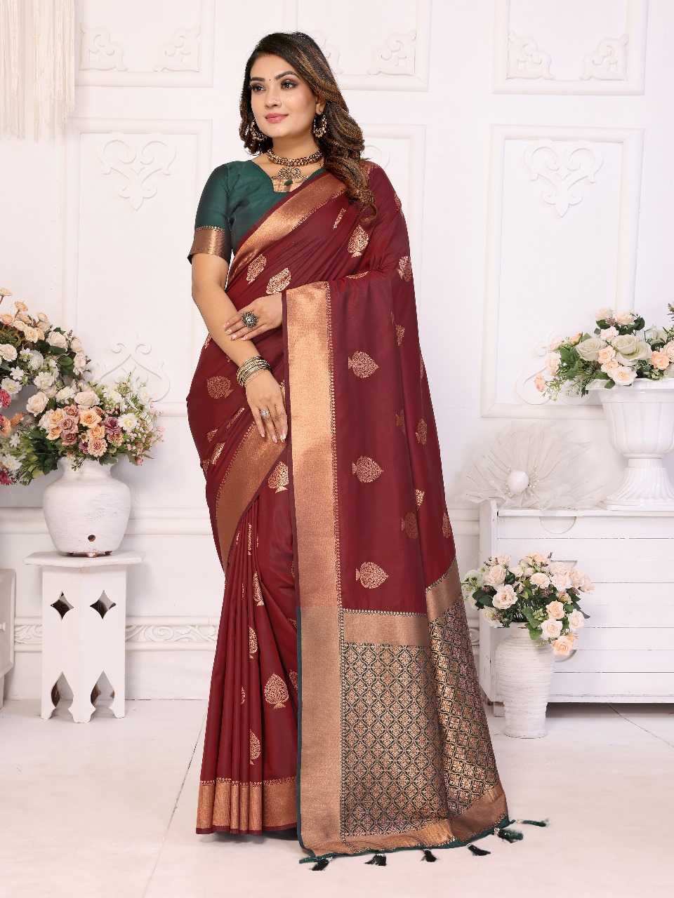 Ynf Soft Silk RIN144 vardhman Silk Sarees Wholesale Soft Silk Sarees Designer Silk Sarees Zari Border Silk Sarees Manufacturer
