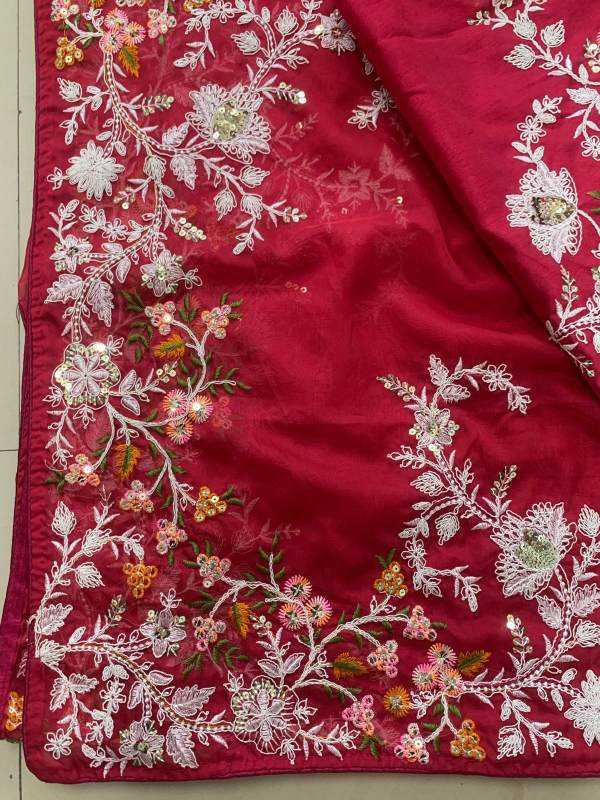 Ynf Tabby Silk Organza RIN188 Sallar Silk Sarees Wedding Collections Wholesale Embroidered Silk Sarees Sangeet Outfits Manufacturer